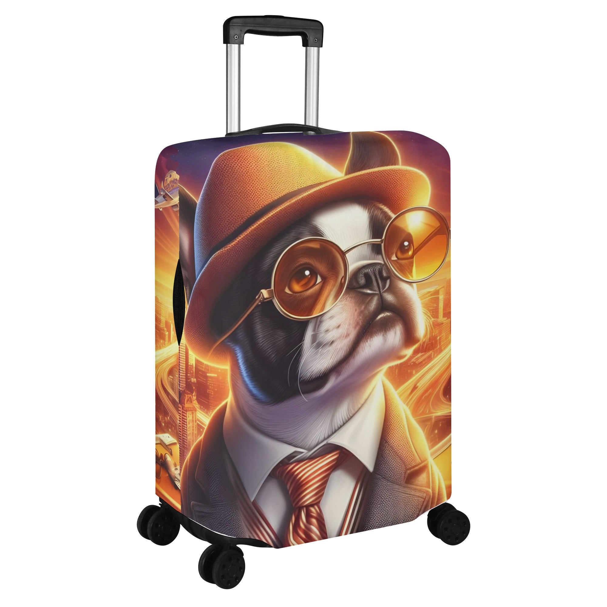 Zeus - Luggage Cover for Boston Terrier Lovers for Dog Moms & Dads-fadou