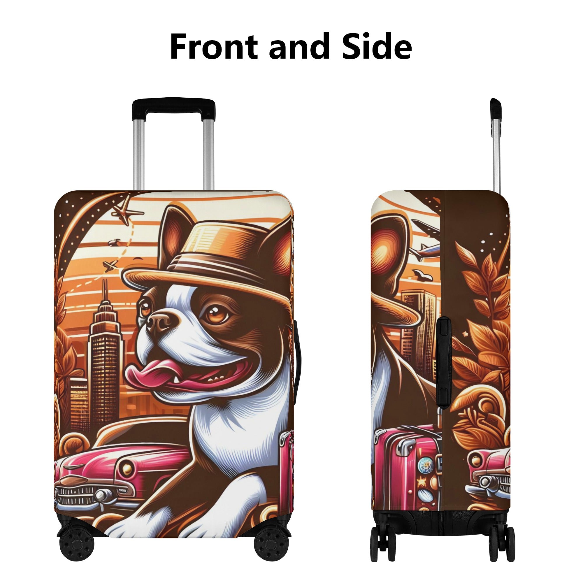 Pixie - Luggage Cover for Boston Terrier Lovers for Frenchie Fans-fadou