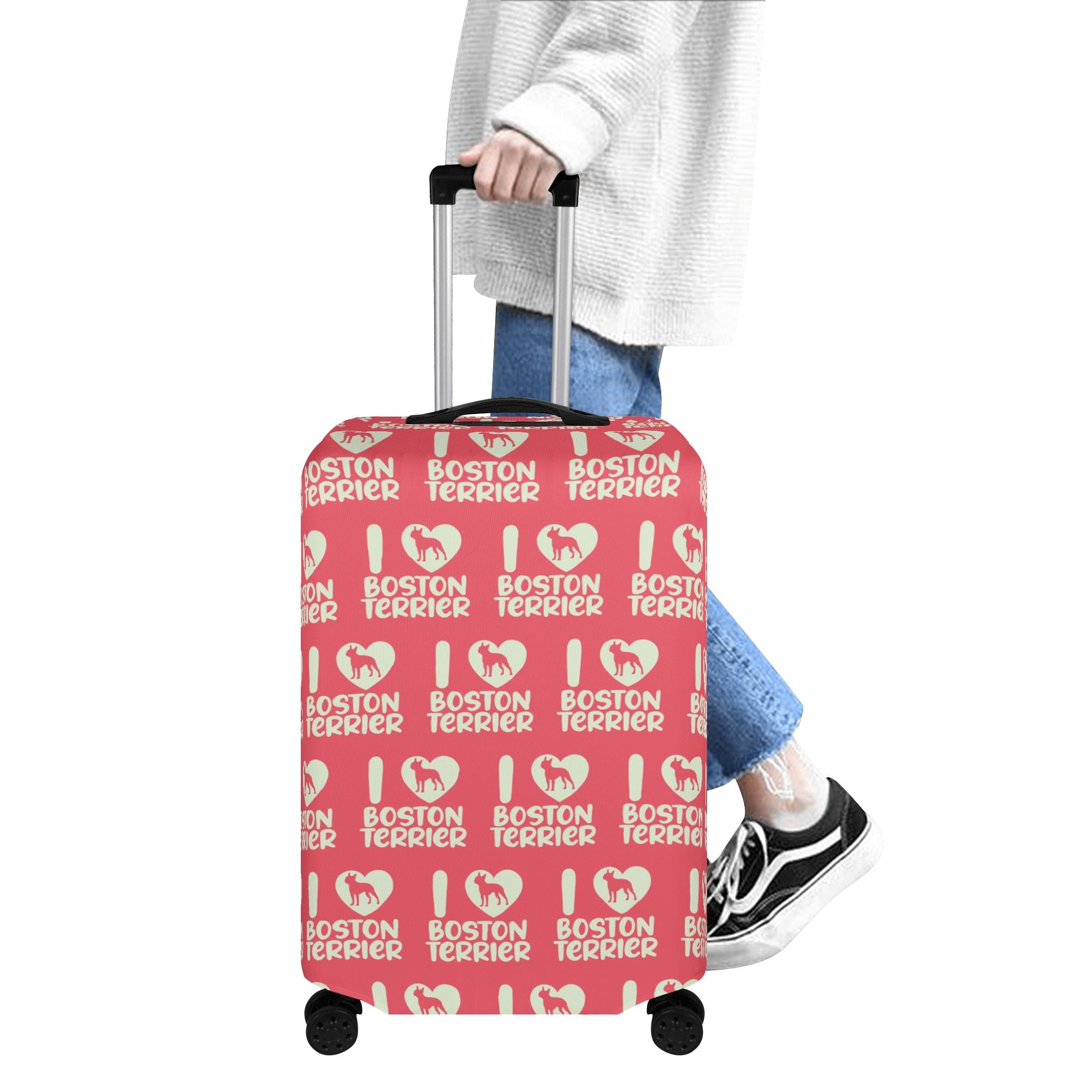 Pearl - Luggage Cover for Boston Terrier Lovers for Dog Moms & Dads-fadou
