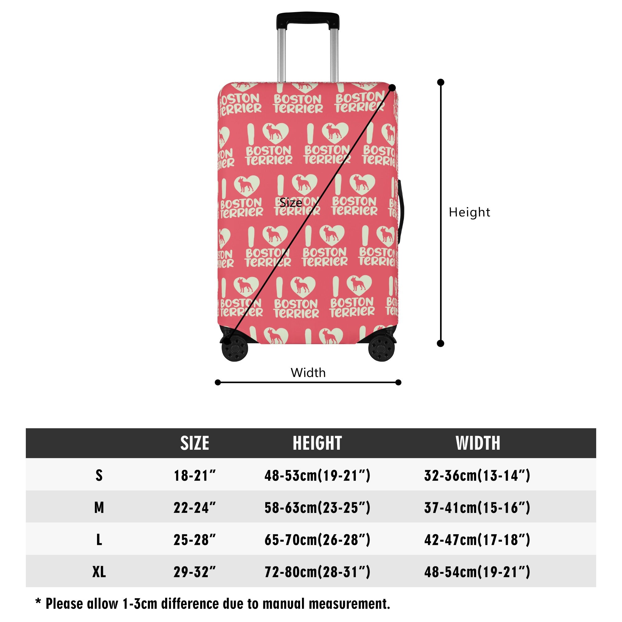 Pearl - Luggage Cover for Boston Terrier Lovers for Dog Moms & Dads-fadou