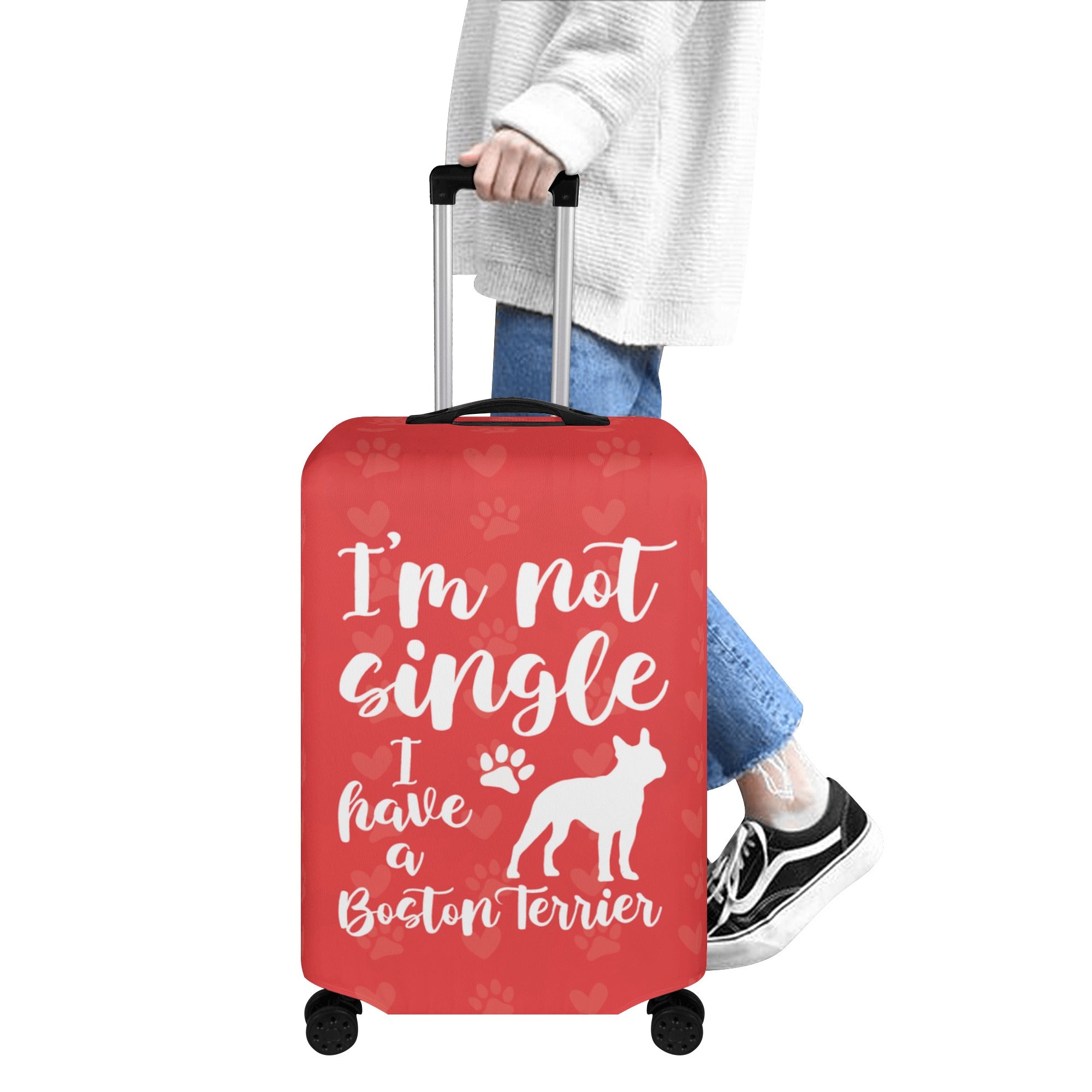Sasha - Luggage Cover for Boston Terrier Lovers for Dog Park Days-fadou