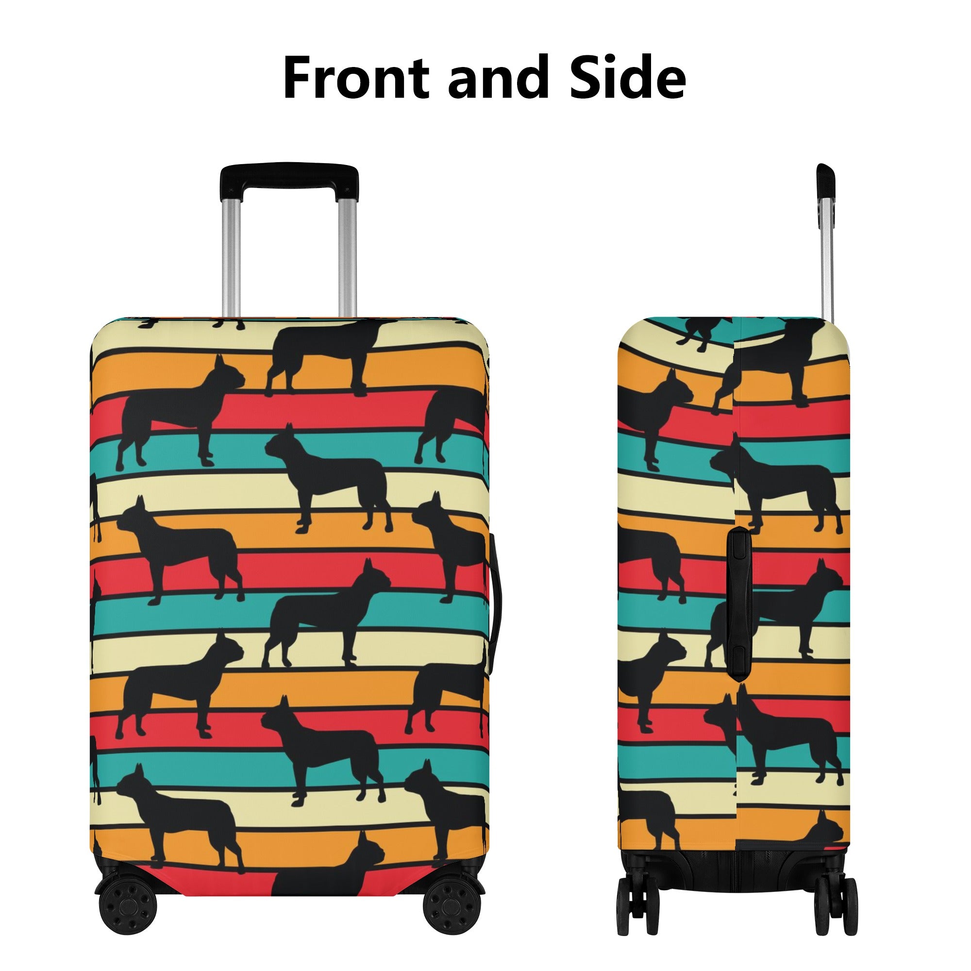 Peaches - Luggage Cover for Boston Terrier Lovers for Dog Lovers-fadou