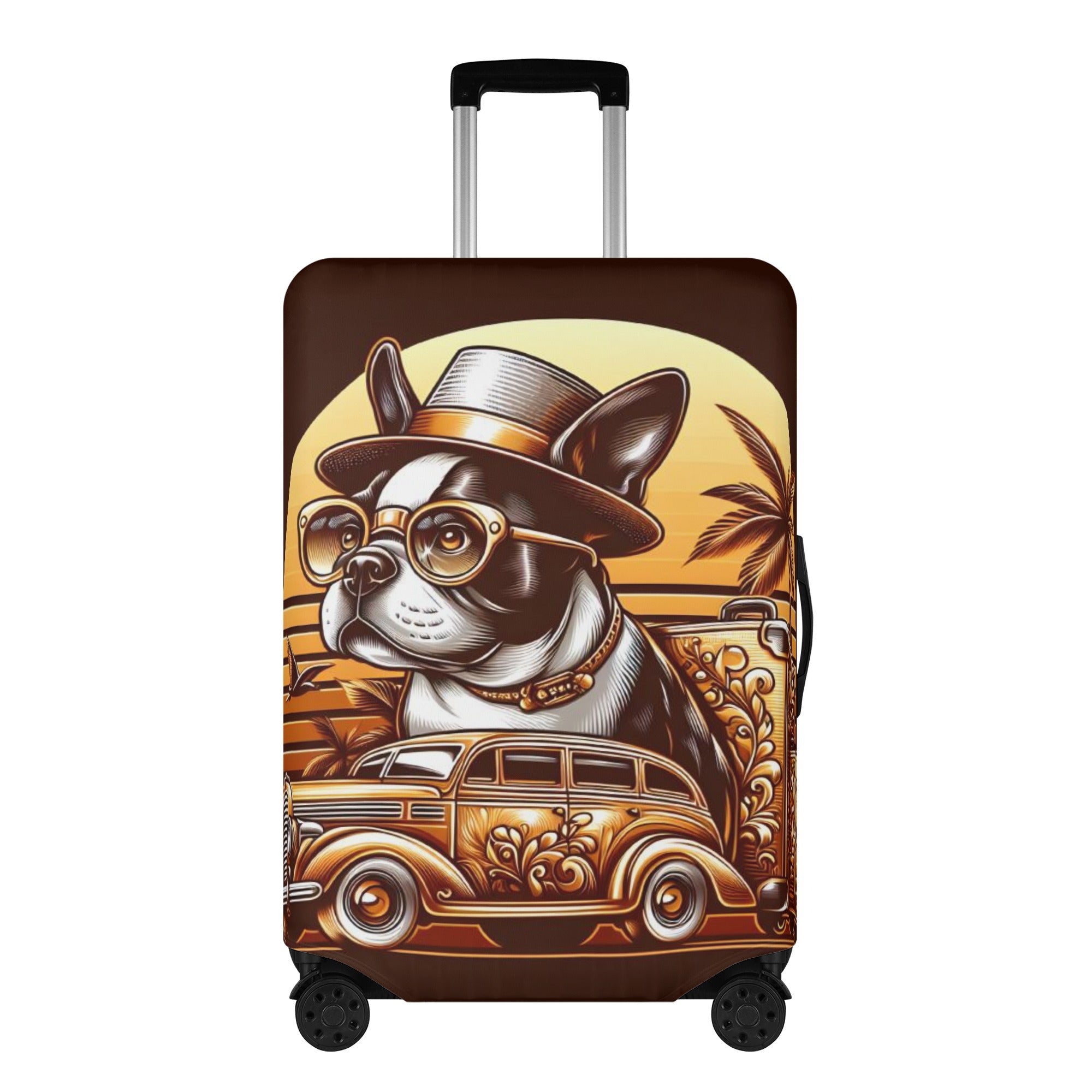 Theo - Luggage Cover for Boston Terrier Lovers for Bulldog Owners-fadou