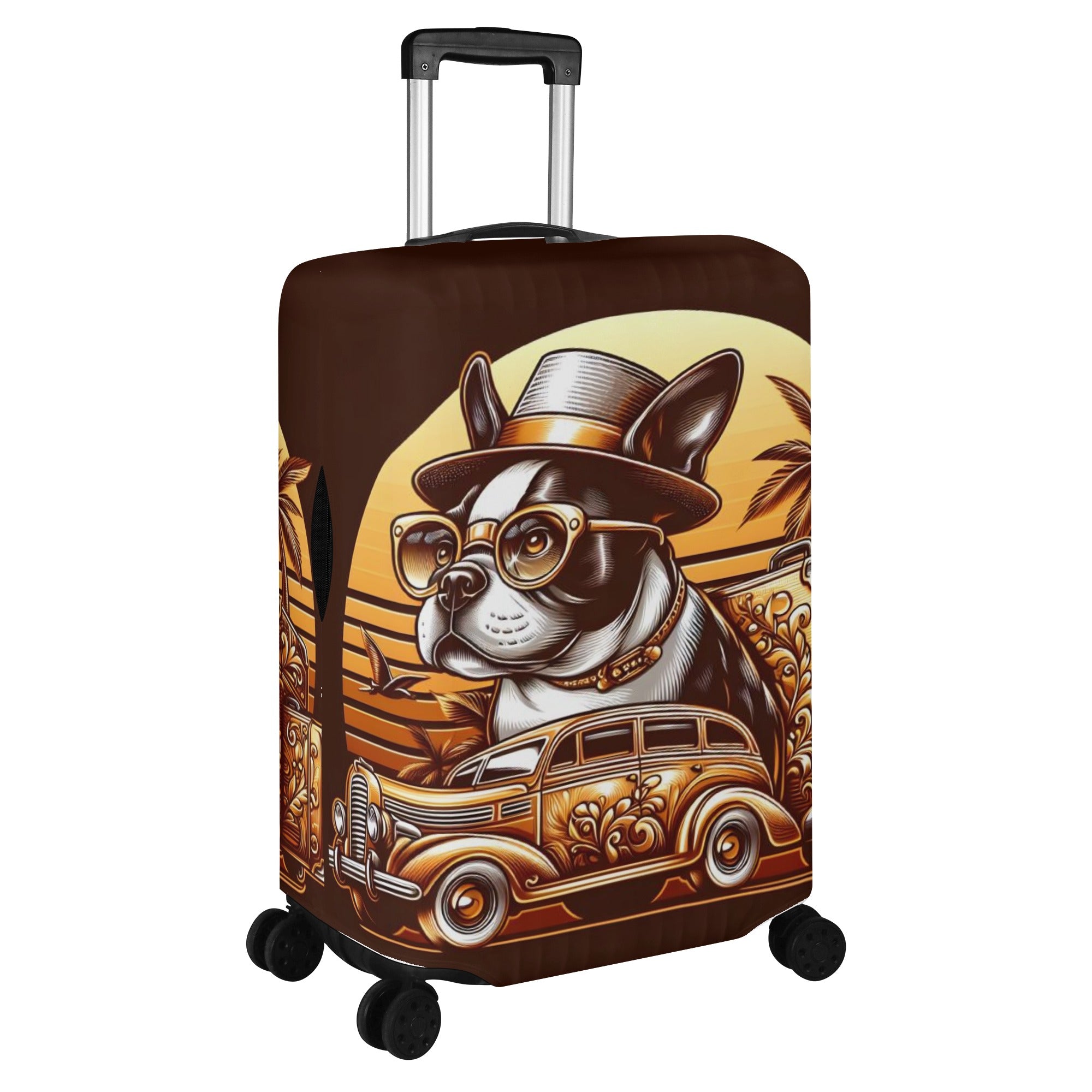Theo - Luggage Cover for Boston Terrier Lovers for Bulldog Owners-fadou