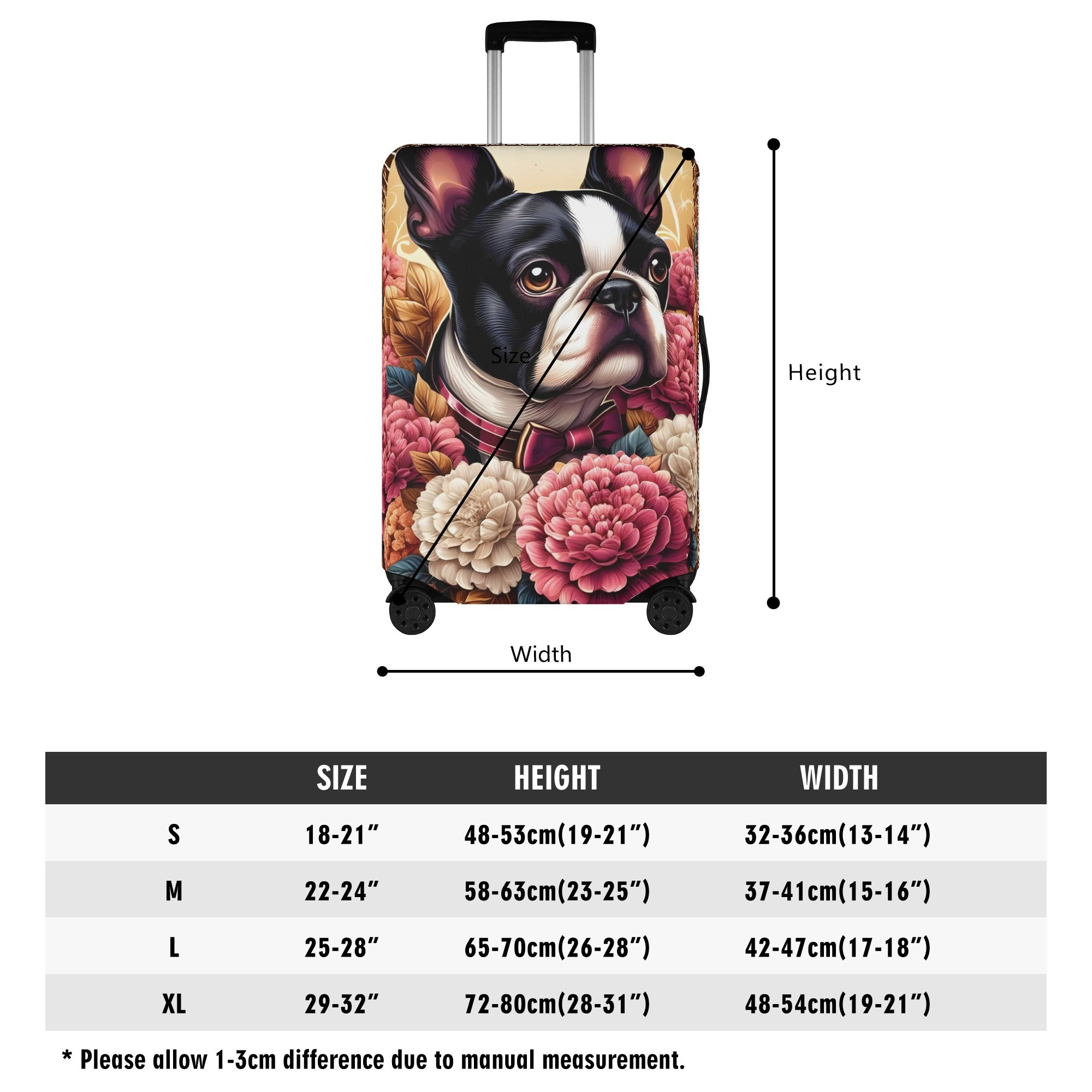 Winnie - Luggage Cover for Boston Terrier Lovers for Pet Parents-fadou