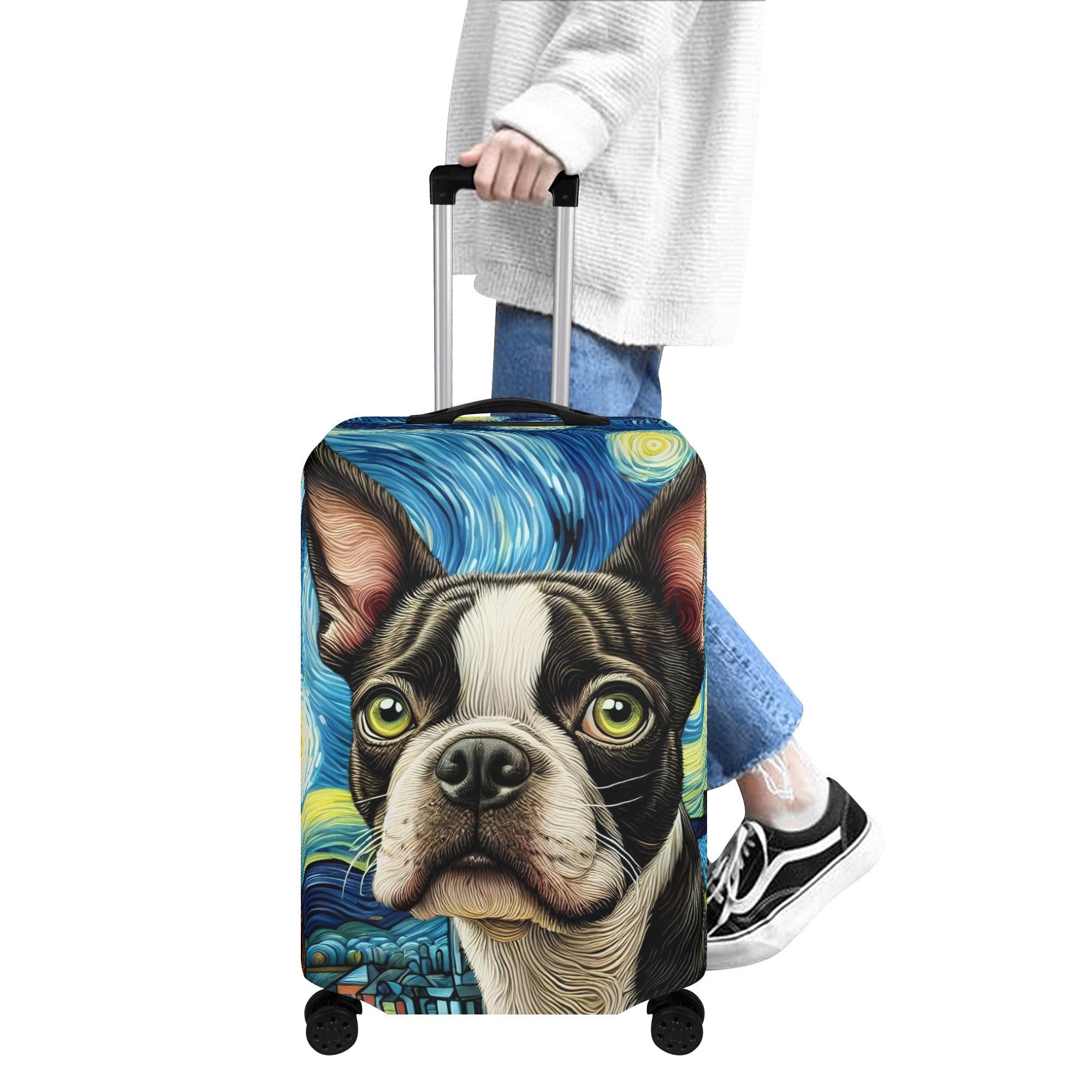 Joey - Luggage Cover for Boston Terrier Lovers for Frenchie Fans-fadou
