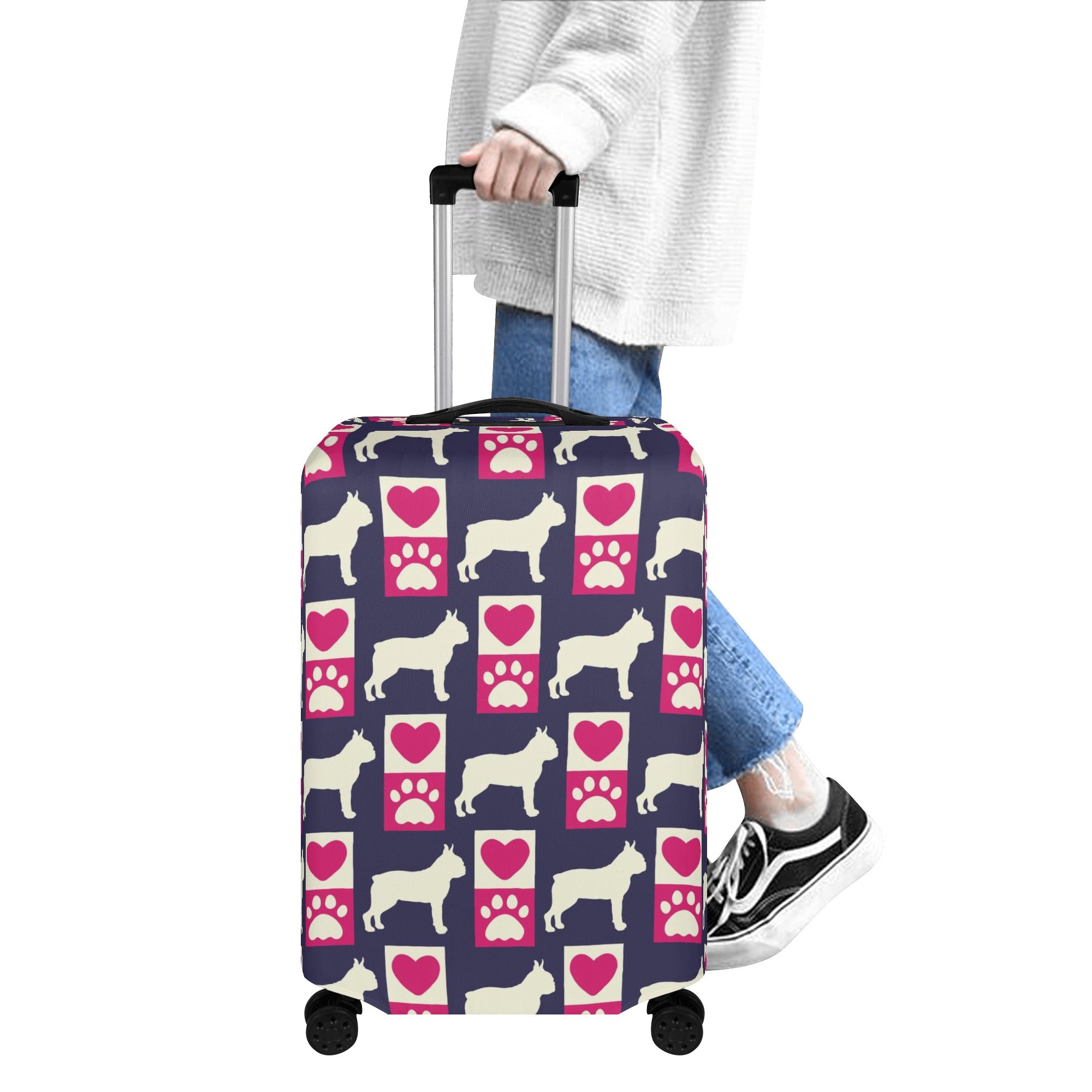 Rusty - Luggage Cover for Boston Terrier Lovers for Frenchie Fans-fadou
