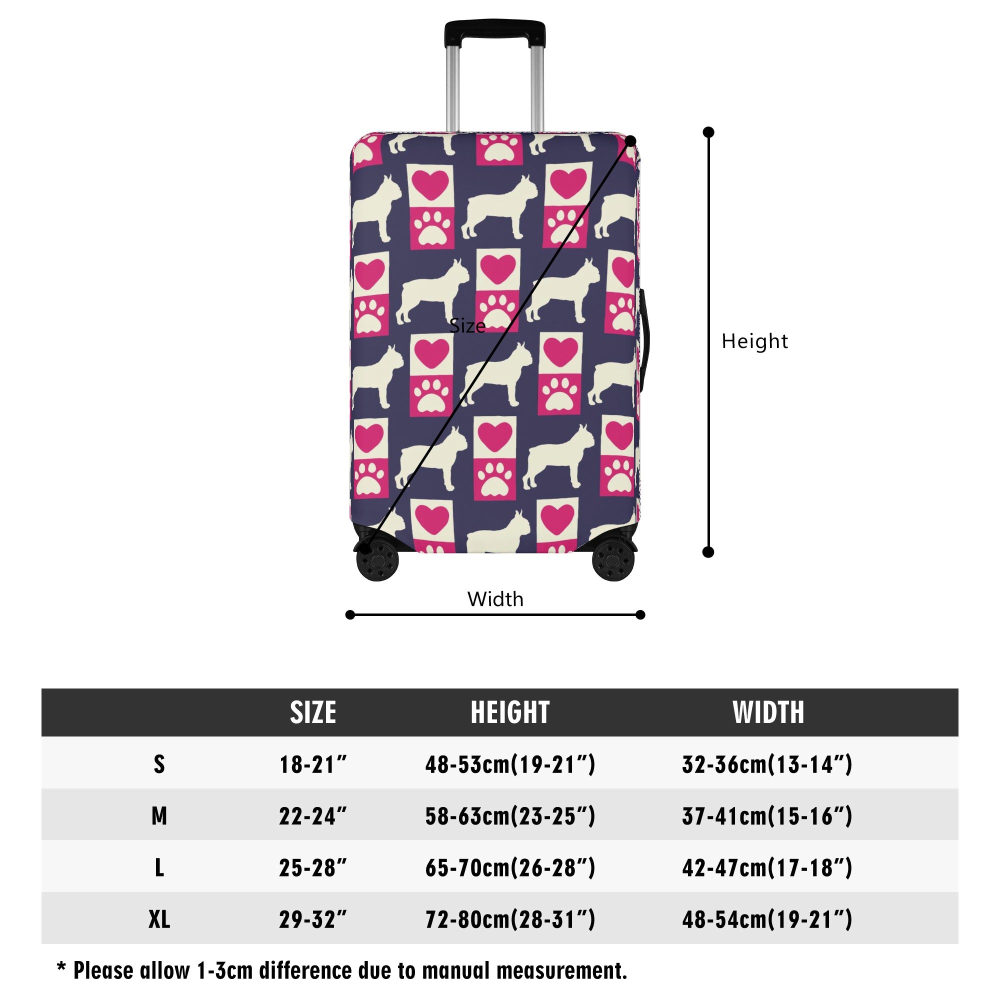 Rusty - Luggage Cover for Boston Terrier Lovers for Frenchie Fans-fadou