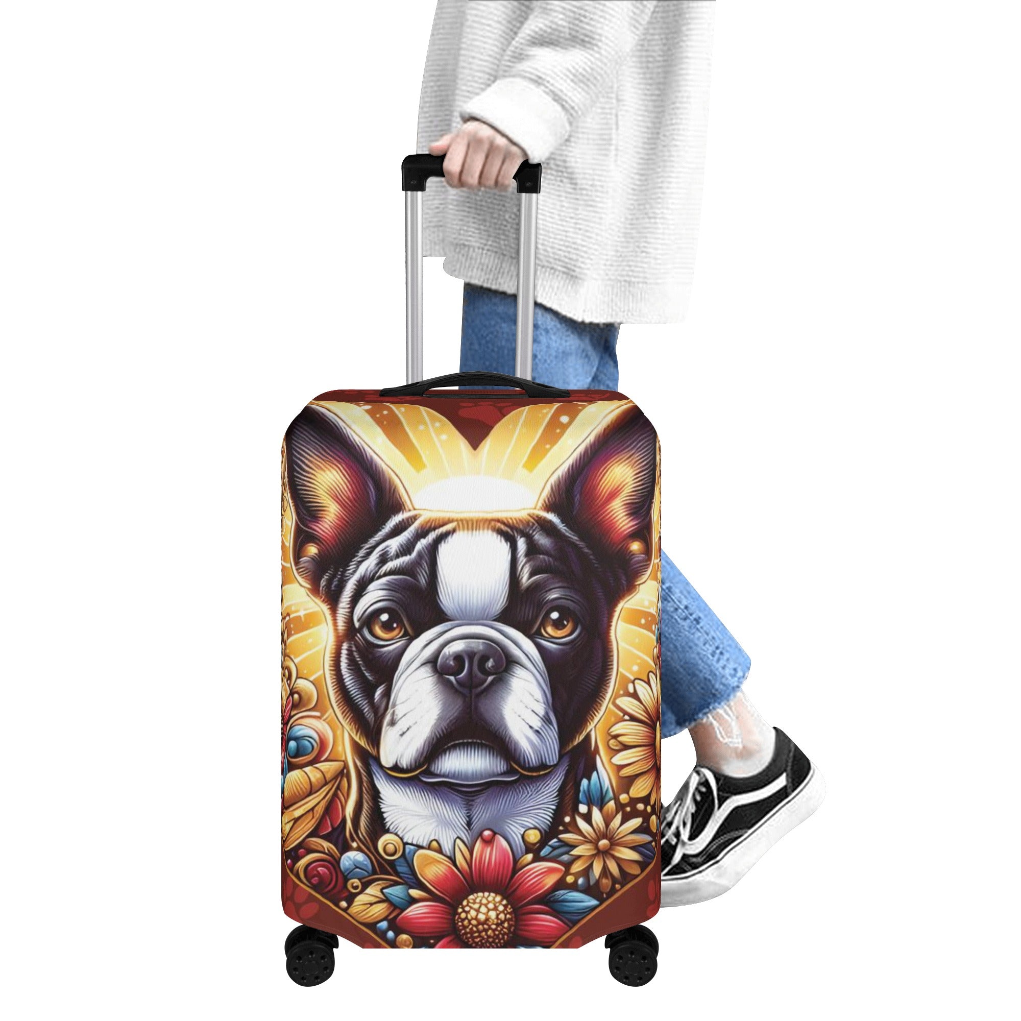 Reggie - Luggage Cover for Boston Terrier Lovers for Pet Parents-fadou