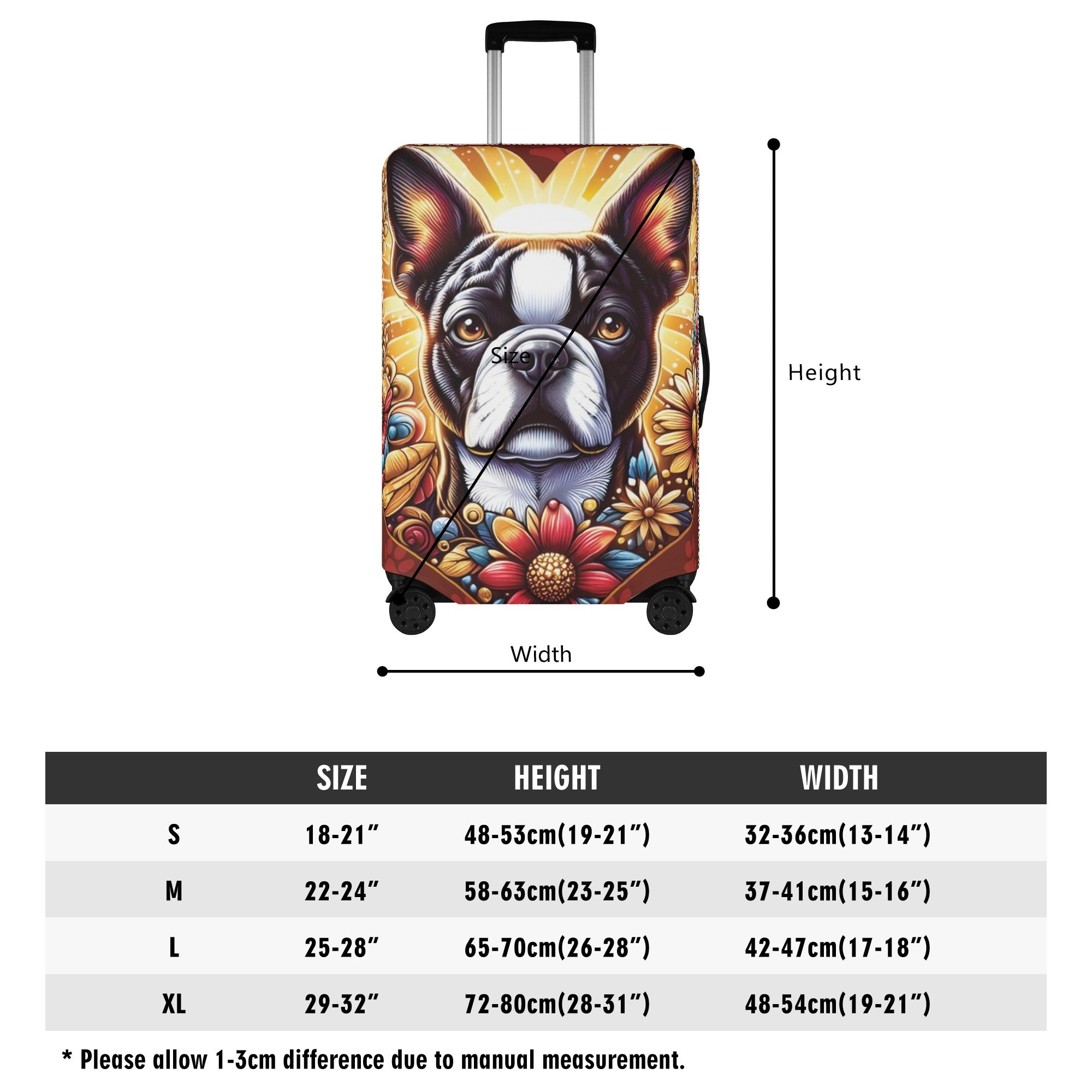 Reggie - Luggage Cover for Boston Terrier Lovers for Pet Parents-fadou