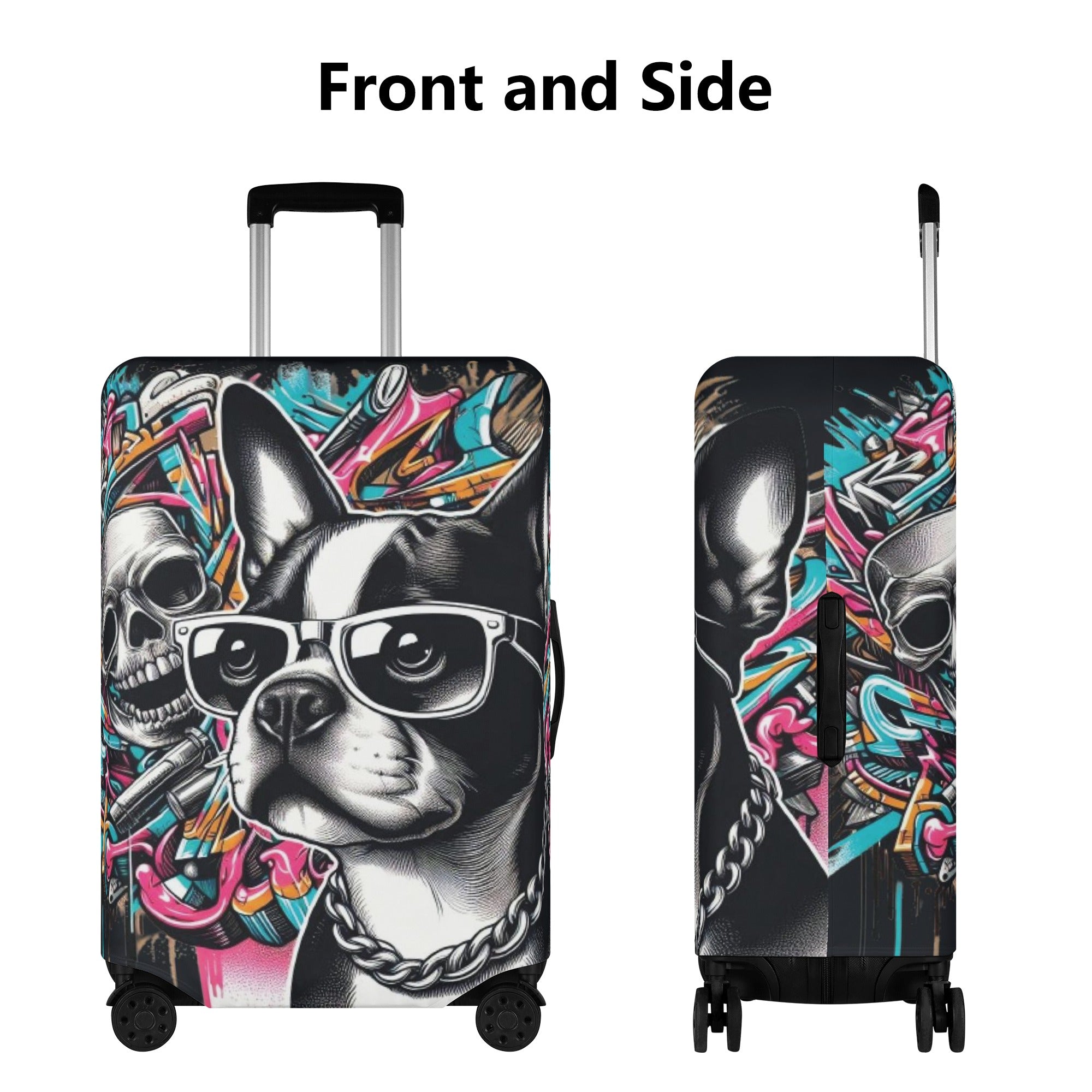 Molly - Luggage Cover for Boston Terrier Lovers for Frenchie Enthusiasts-fadou