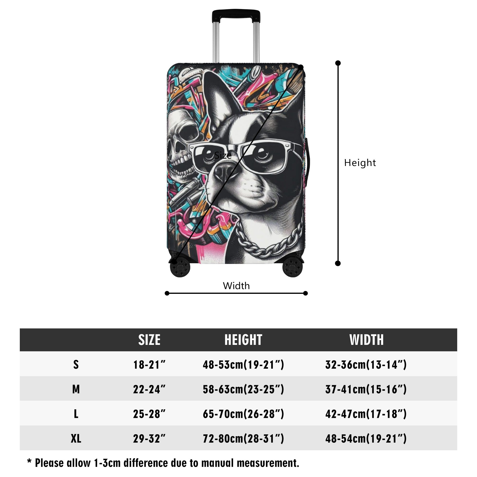 Molly - Luggage Cover for Boston Terrier Lovers for Frenchie Enthusiasts-fadou