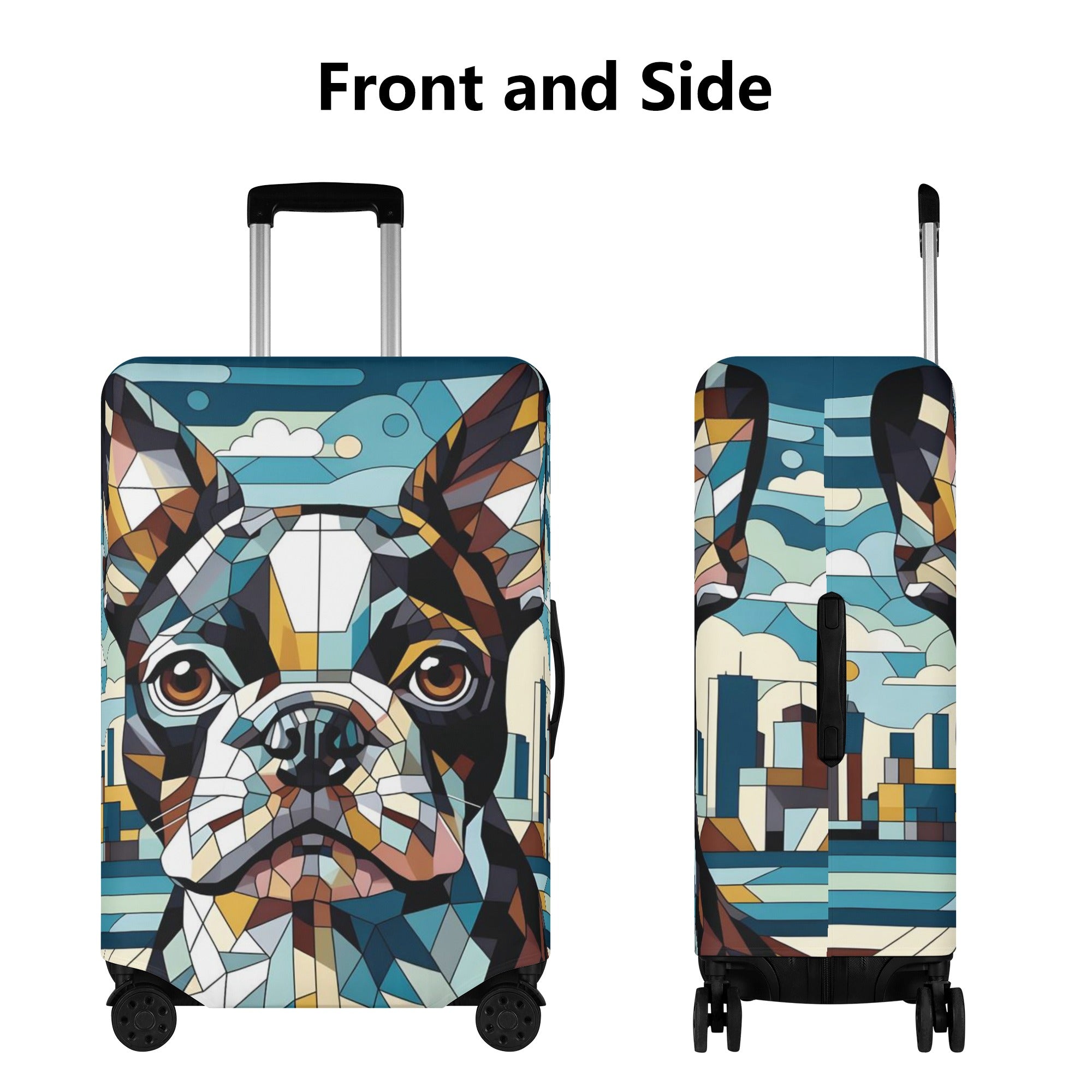 Baxter - Luggage Cover for Boston Terrier Lovers for Dog Park Days-fadou
