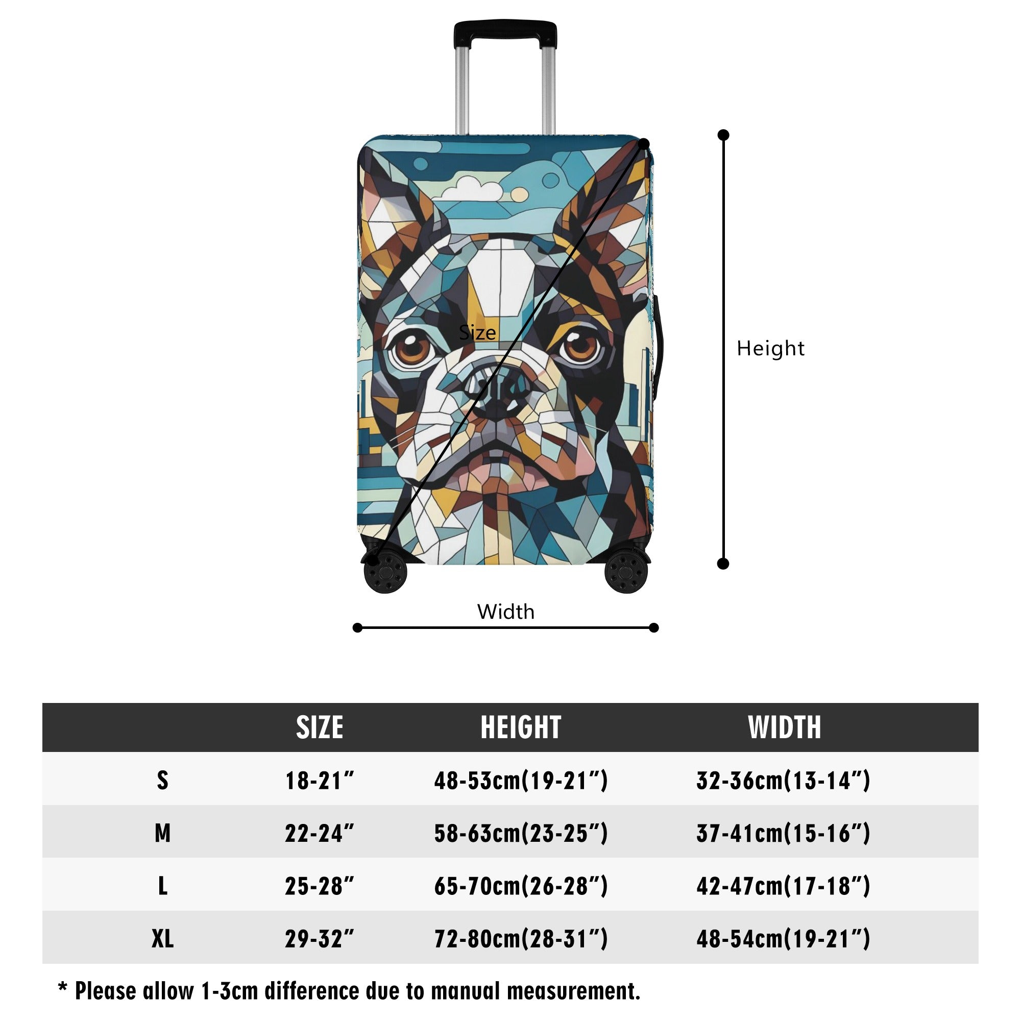 Baxter - Luggage Cover for Boston Terrier Lovers for Dog Park Days-fadou