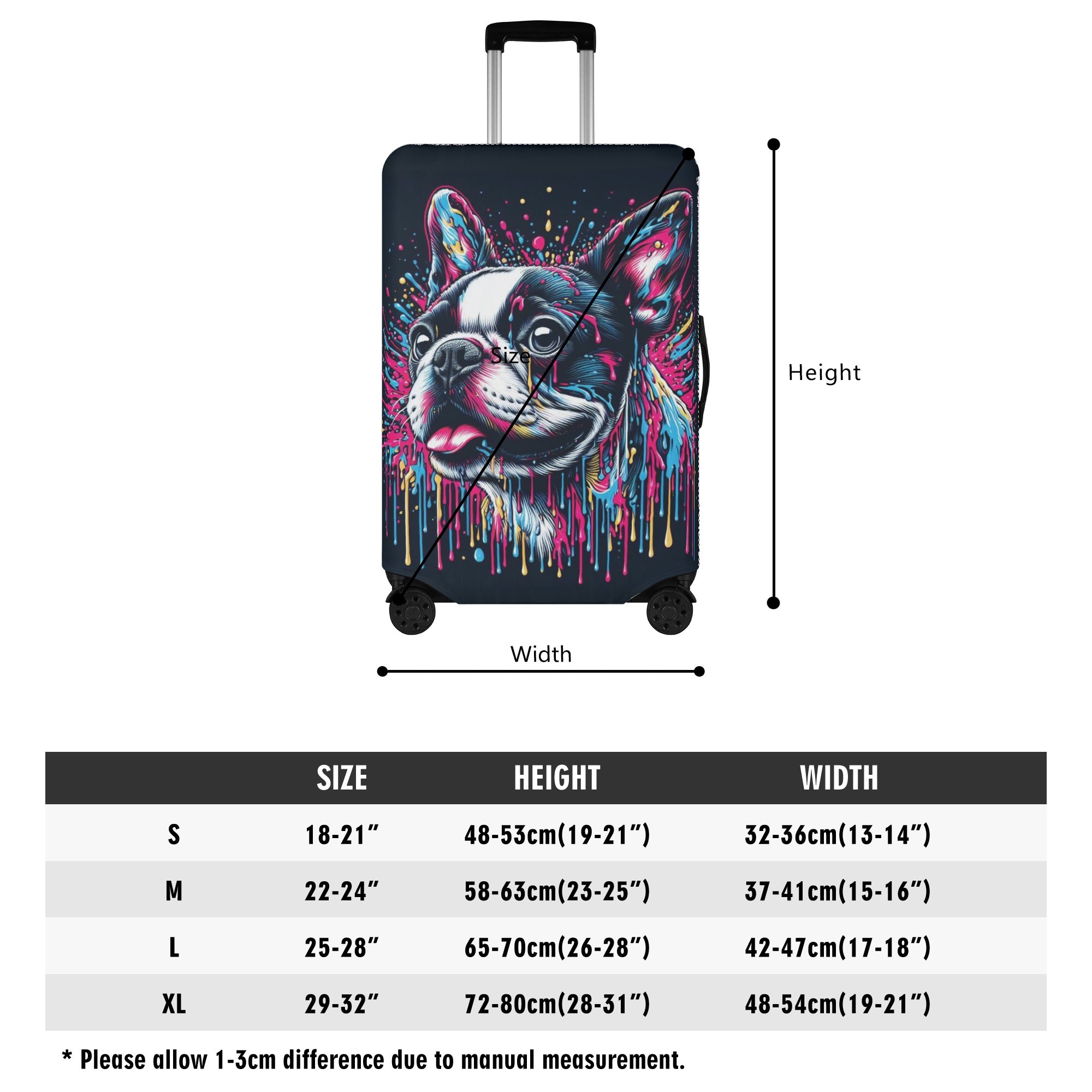 Sam - Luggage Cover for Boston Terrier Lovers for Dog Park Days-fadou