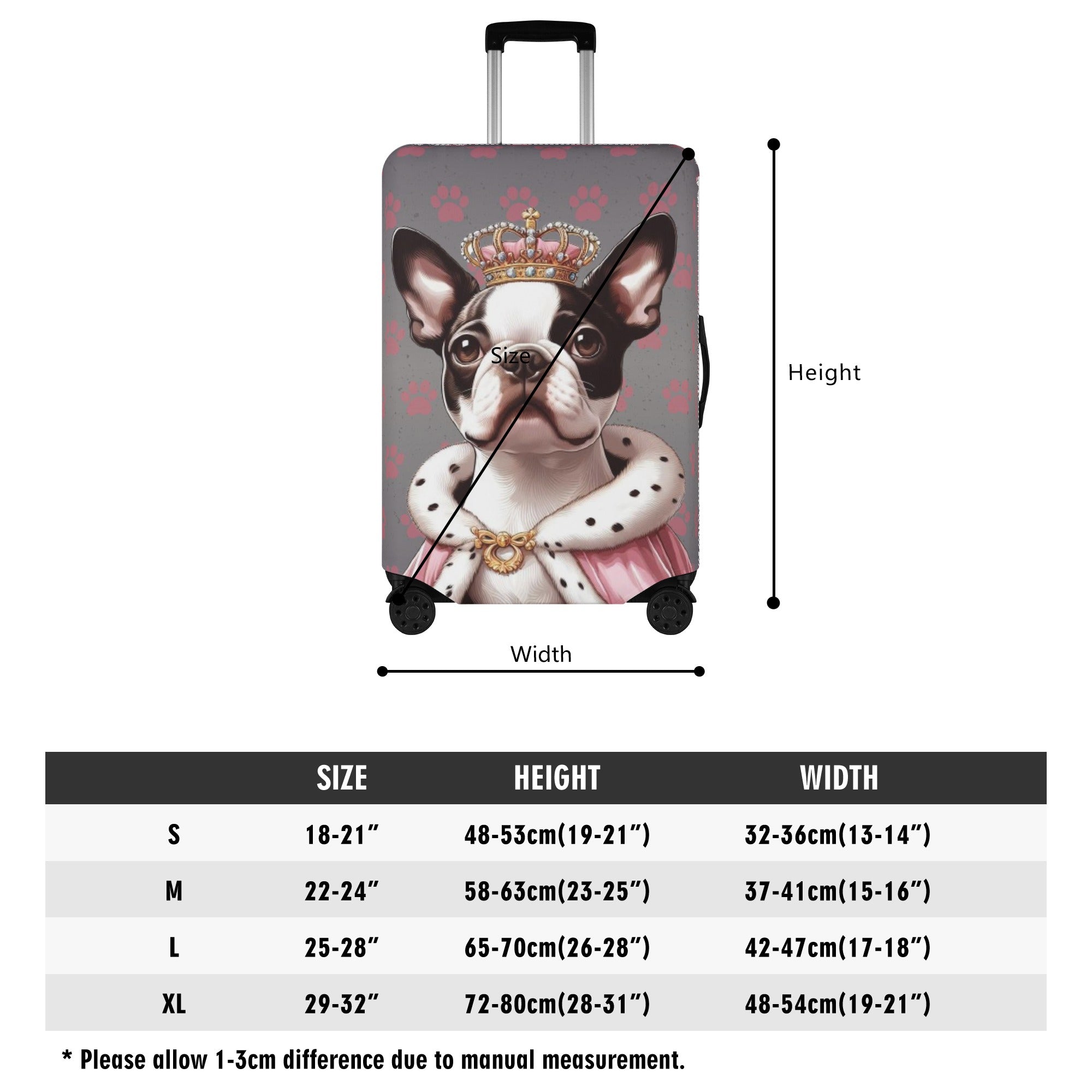 Blu - Luggage Cover for Boston Terrier Lovers for Bulldog Owners-fadou