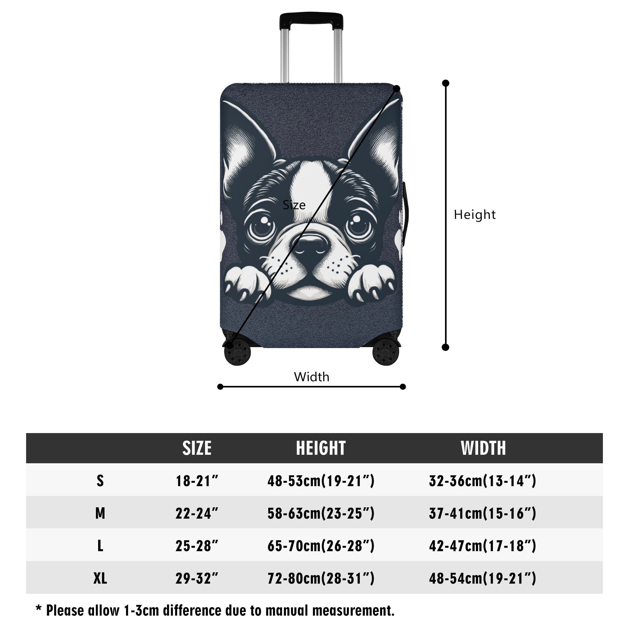 Roscoe - Luggage Cover for Boston Terrier Lovers for Dog Lovers-fadou