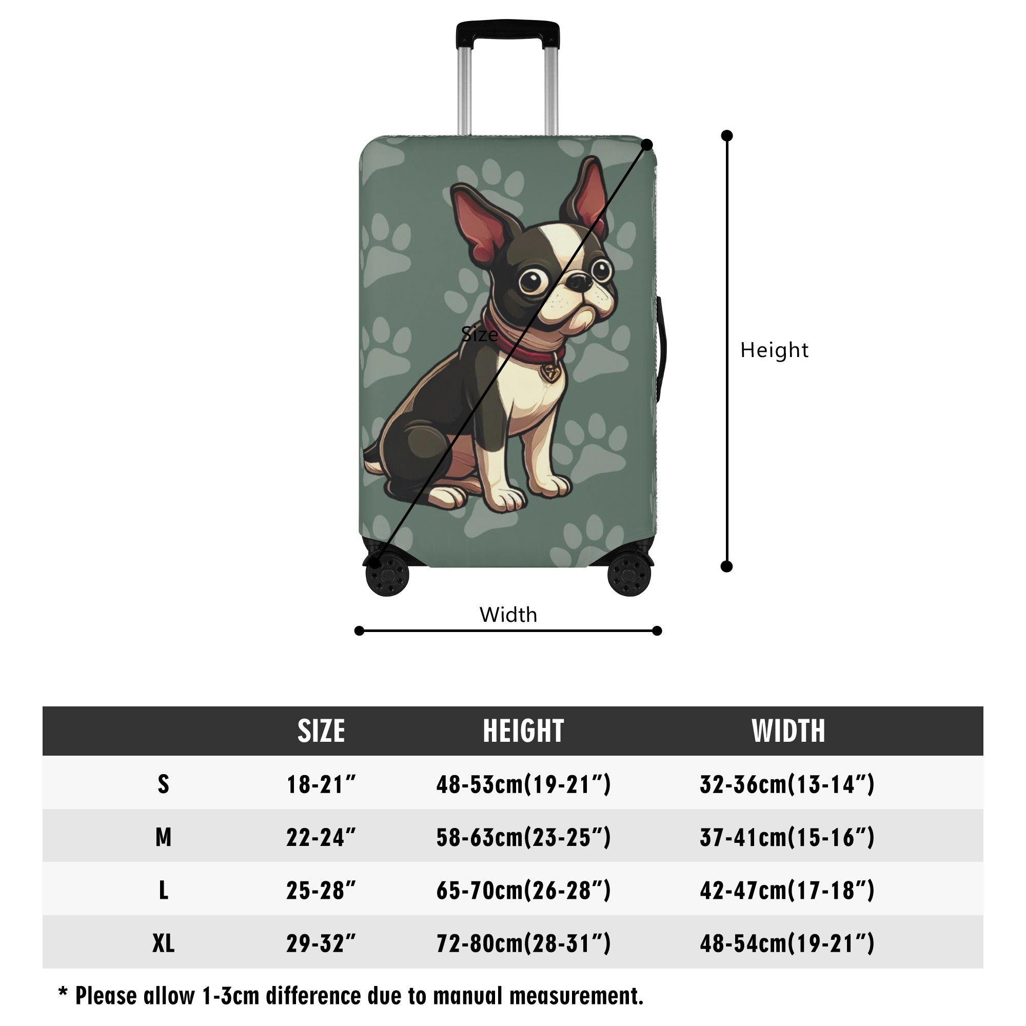 Riley - Luggage Cover for Boston Terrier Lovers for Pet Culture-fadou