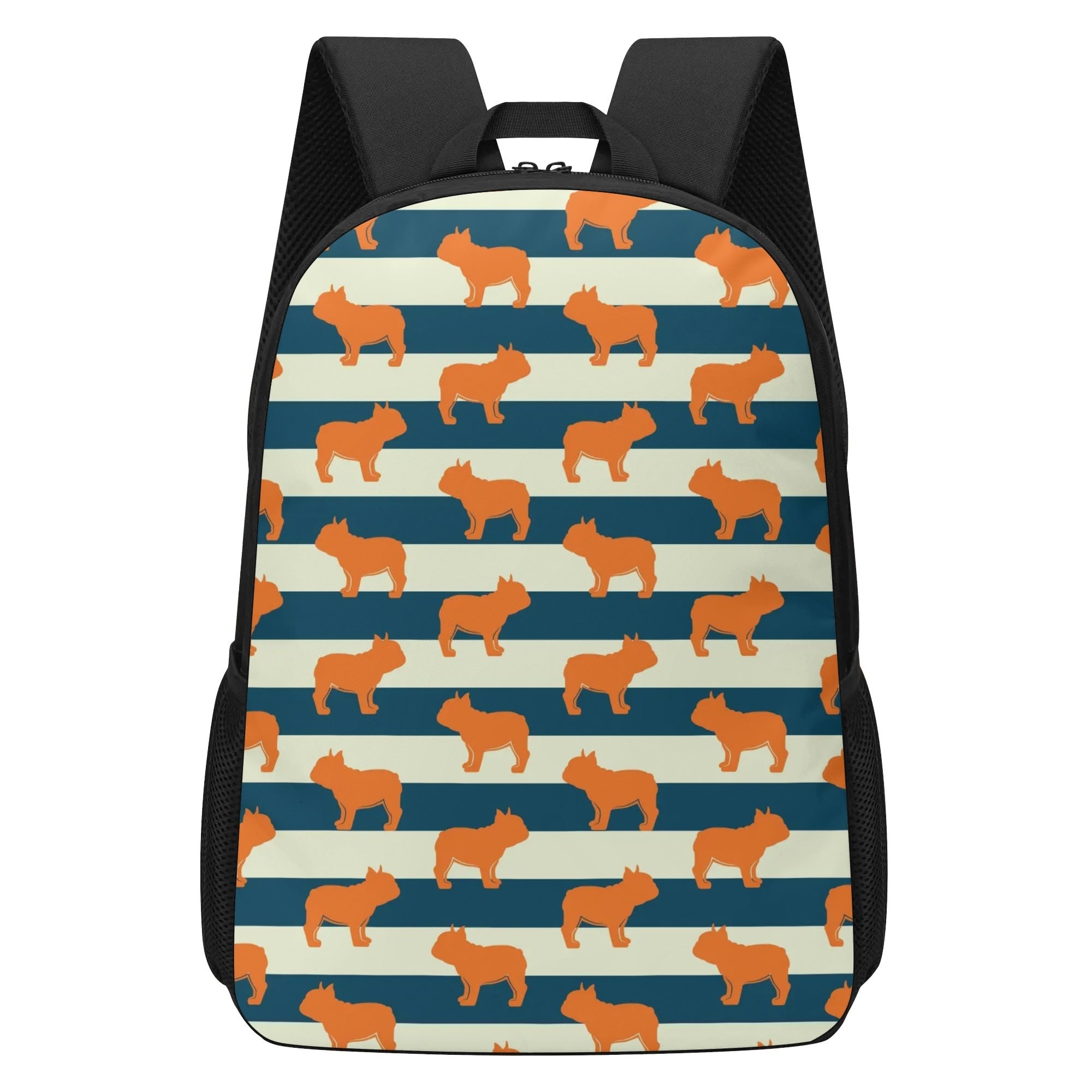 Teddy French Bulldog Daypack Backpack for Dog Park Days-fadou
