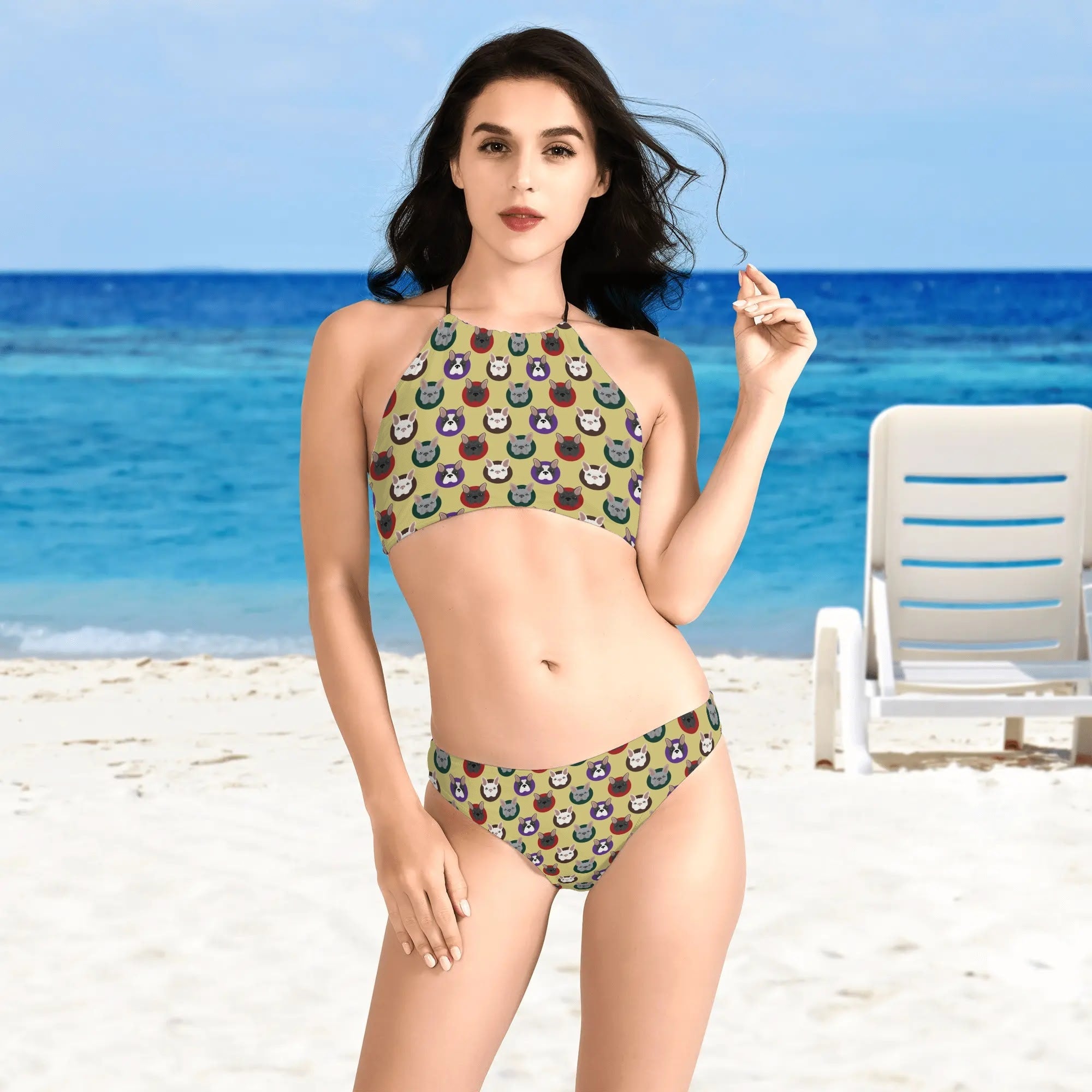 Honey - Womens Bikini Sets Swimsuit for Dog Lovers and Owners-fadou