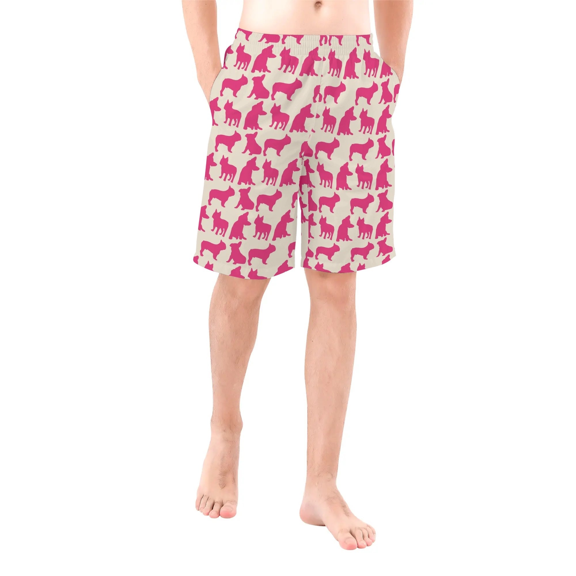French Bulldog All-Over Print Summer Shorts for Everyday Wear-fadou