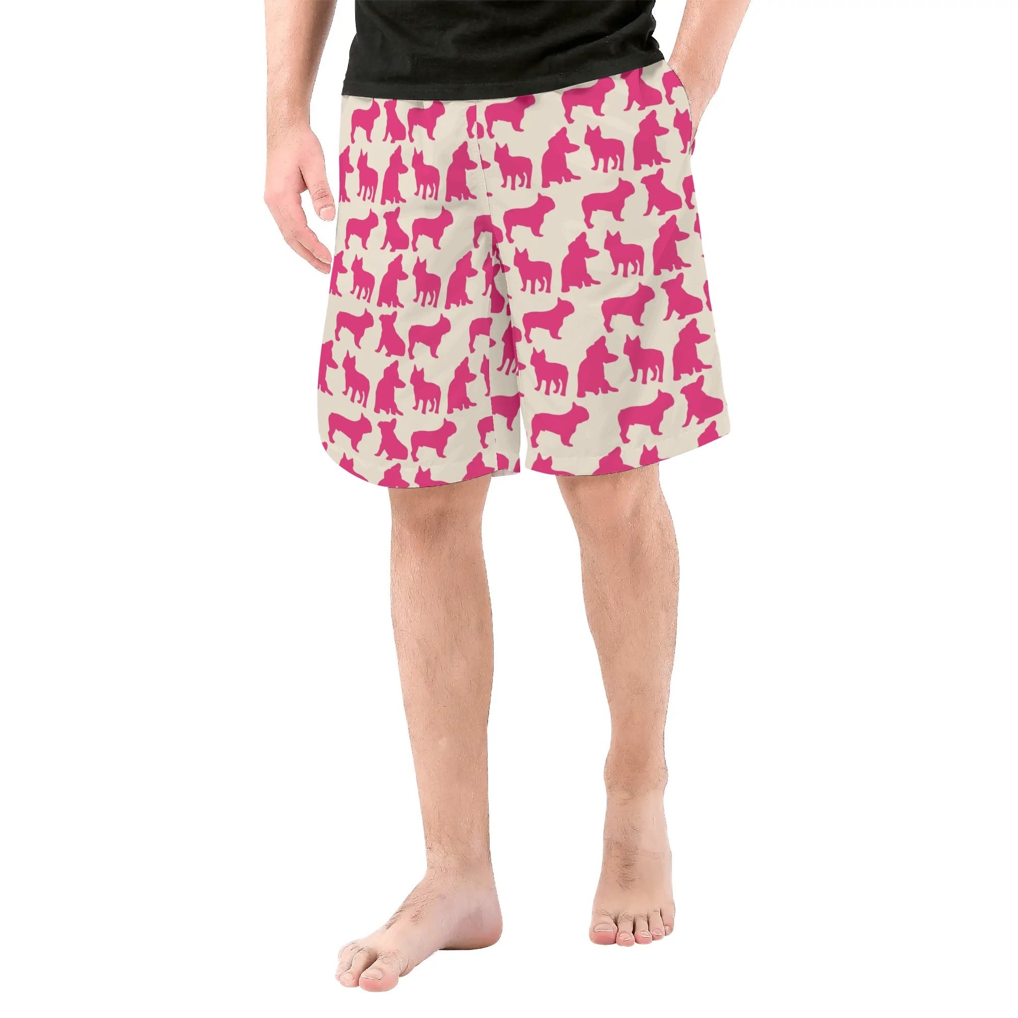 French Bulldog All-Over Print Summer Shorts for Everyday Wear-fadou