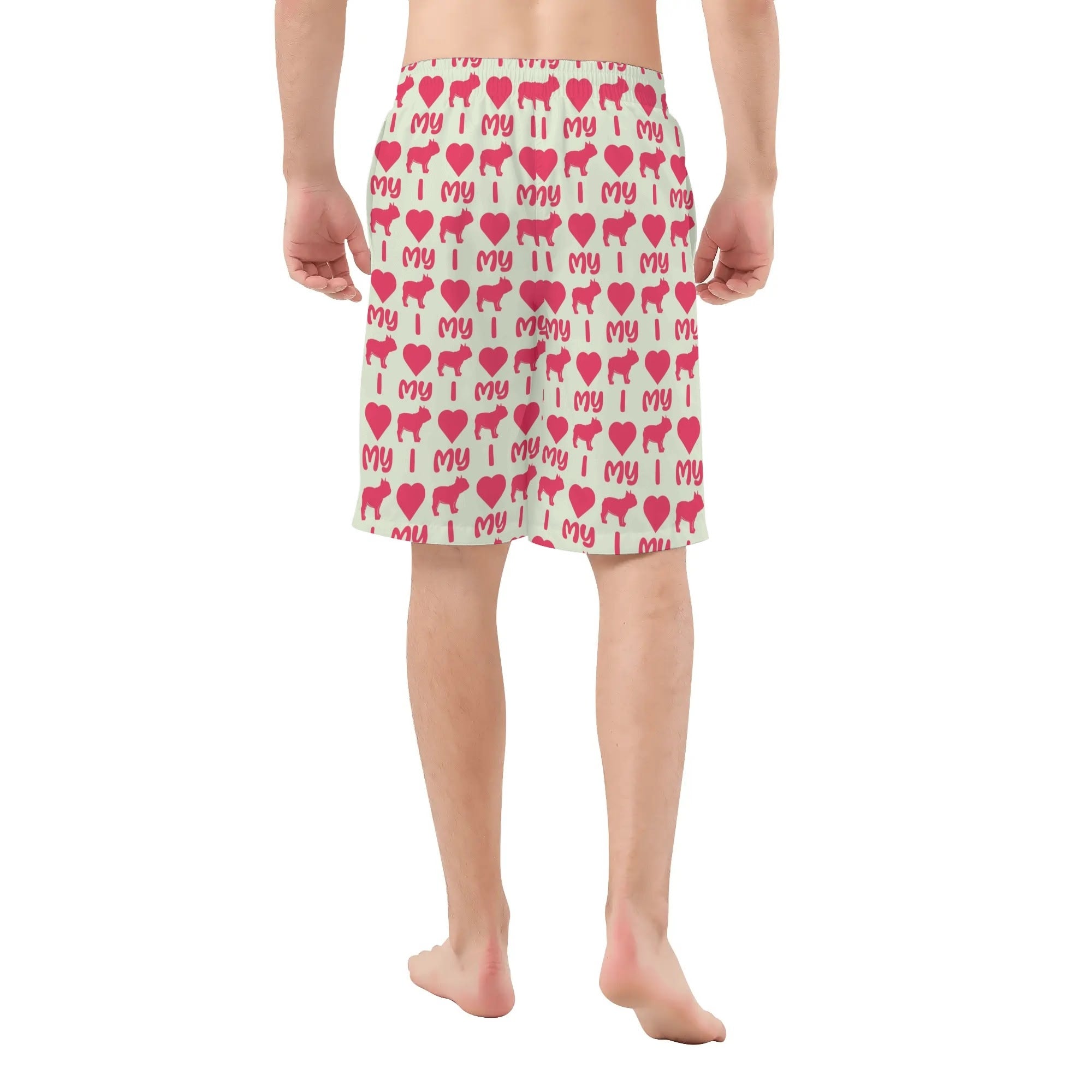Frenchie All-Over Print Board Shorts for Bulldog Owners-fadou