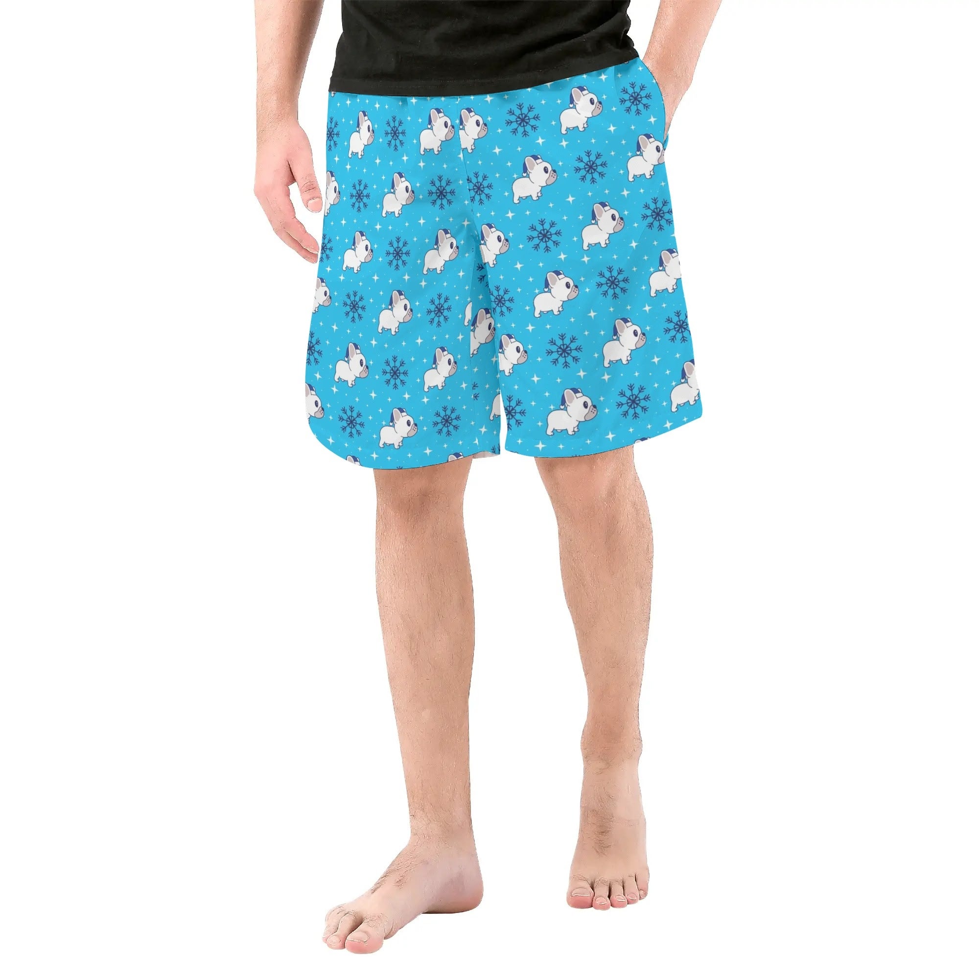 French Bulldog All-Over Print Casual Shorts for Dog Park Days-fadou