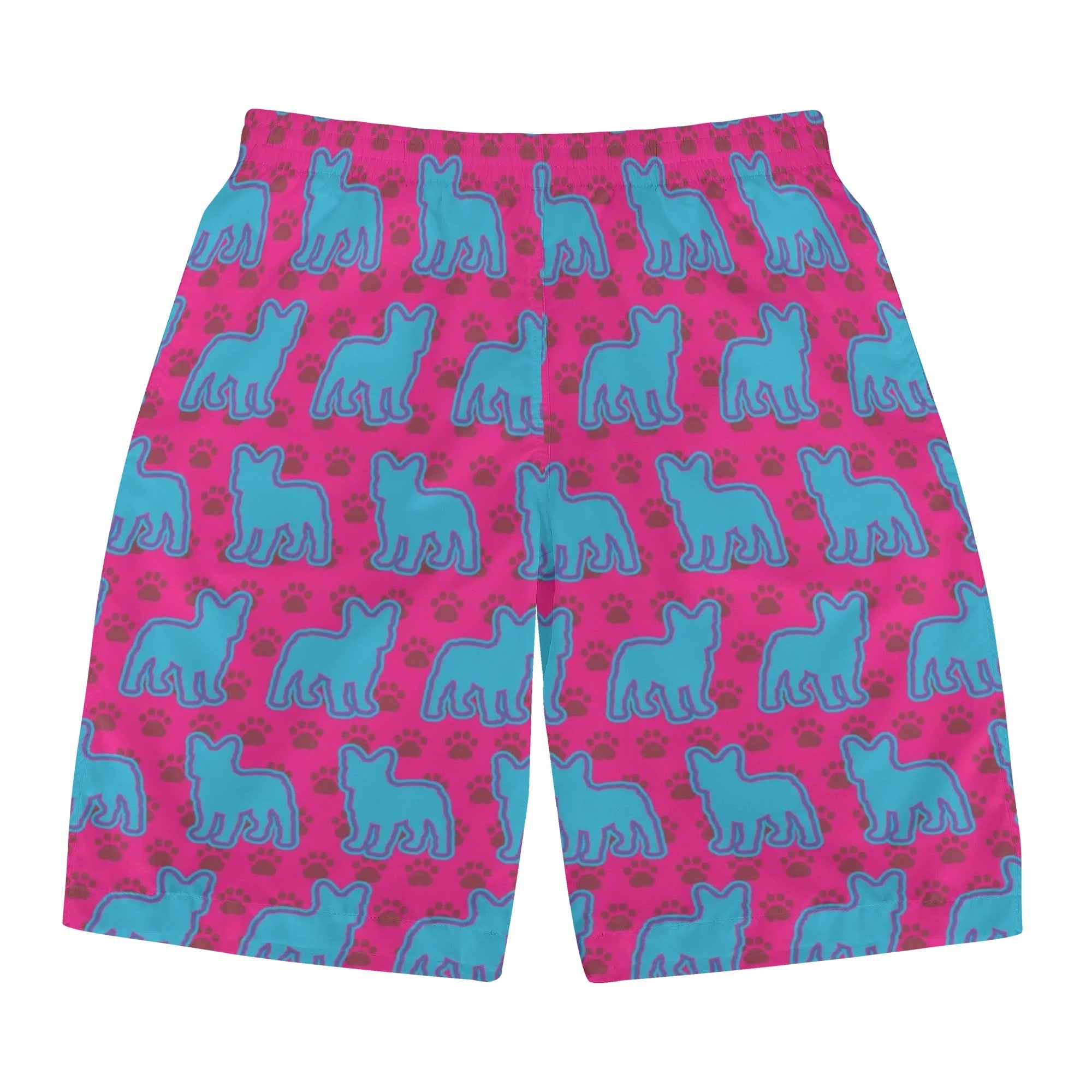 French Bulldog All-Over Print Summer Shorts for Dog Park Days-fadou