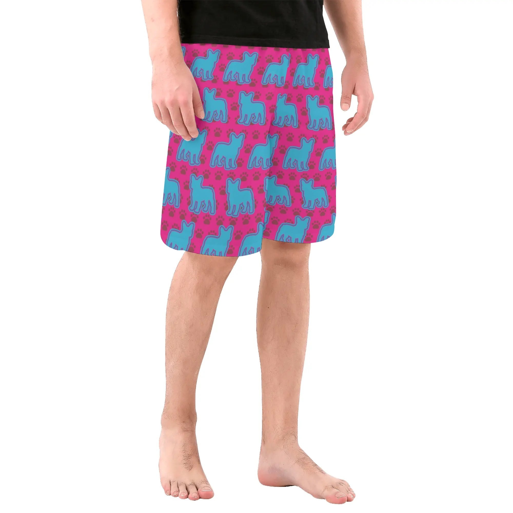 French Bulldog All-Over Print Summer Shorts for Dog Park Days-fadou