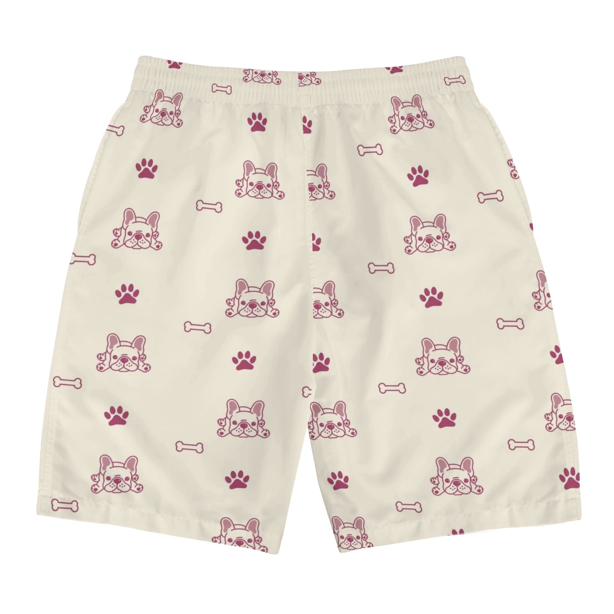 Men's All-Over Print Casual Shorts for Frenchie Enthusiasts-fadou