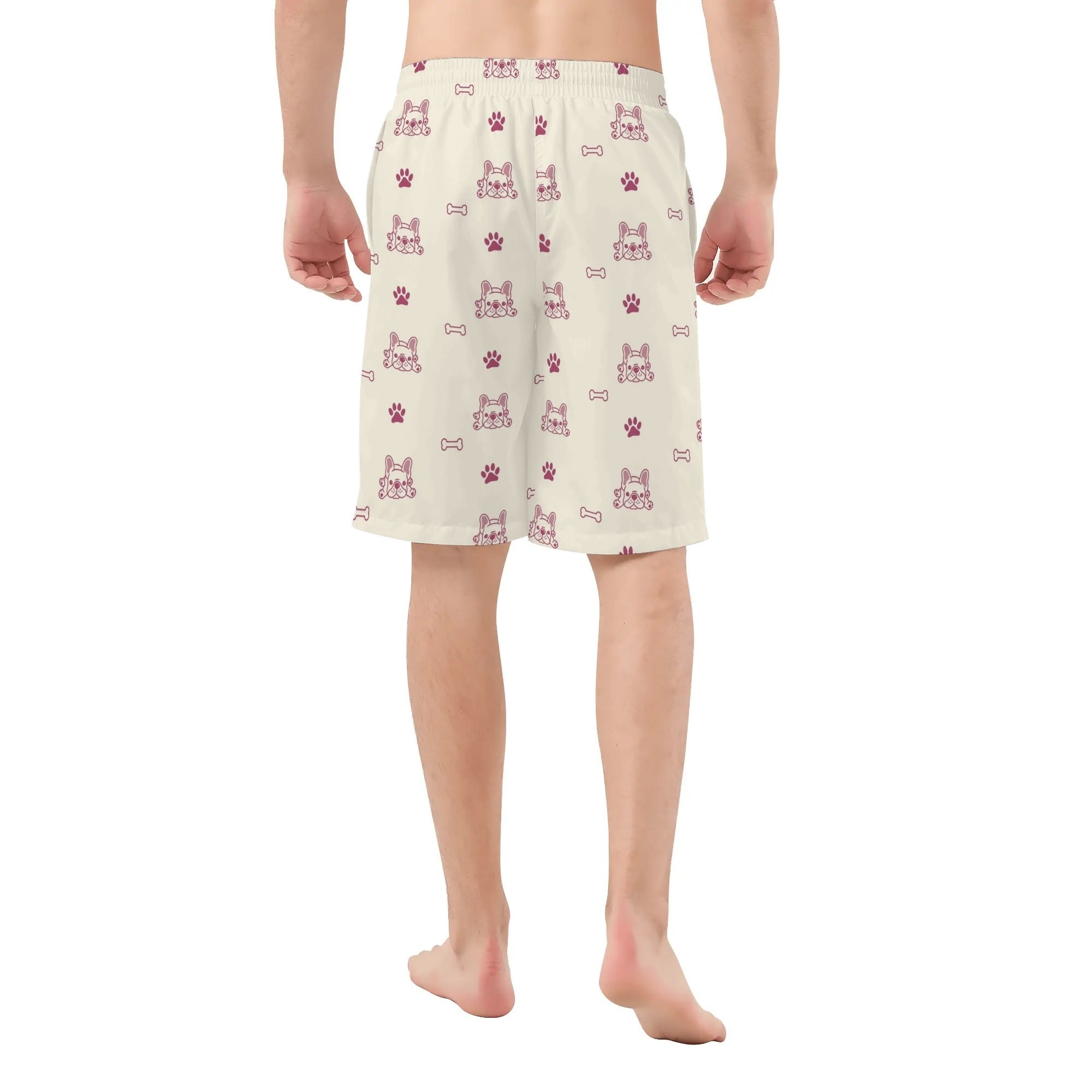 Men's All-Over Print Casual Shorts for Frenchie Enthusiasts-fadou