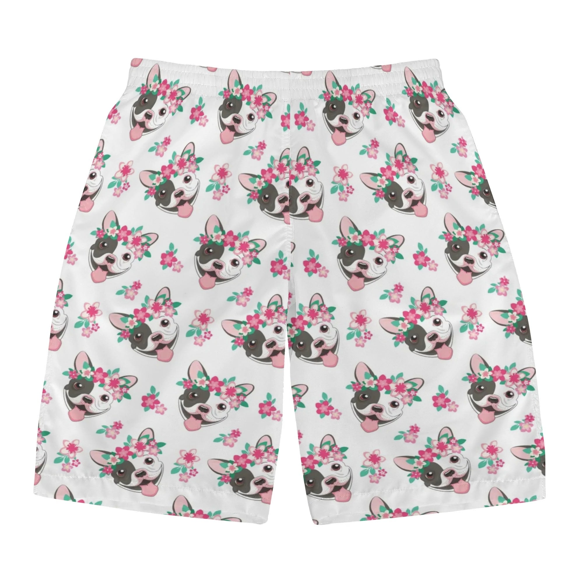 Frenchie All-Over Print Summer Shorts for Everyday Wear-fadou
