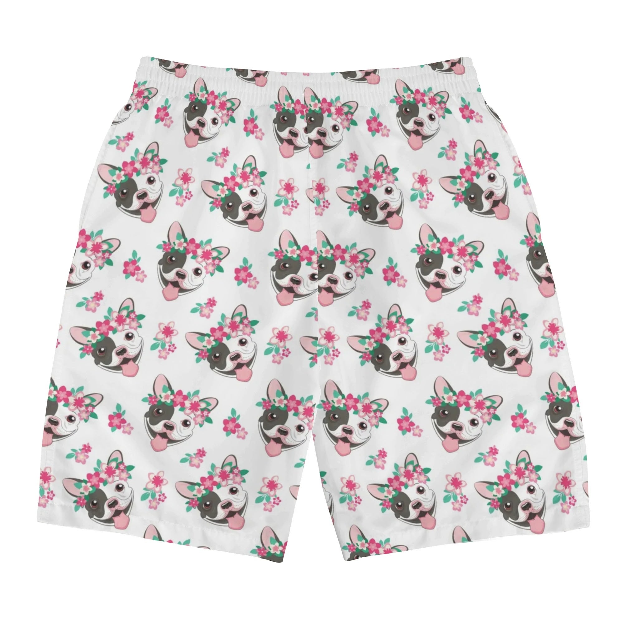 Frenchie All-Over Print Summer Shorts for Everyday Wear-fadou