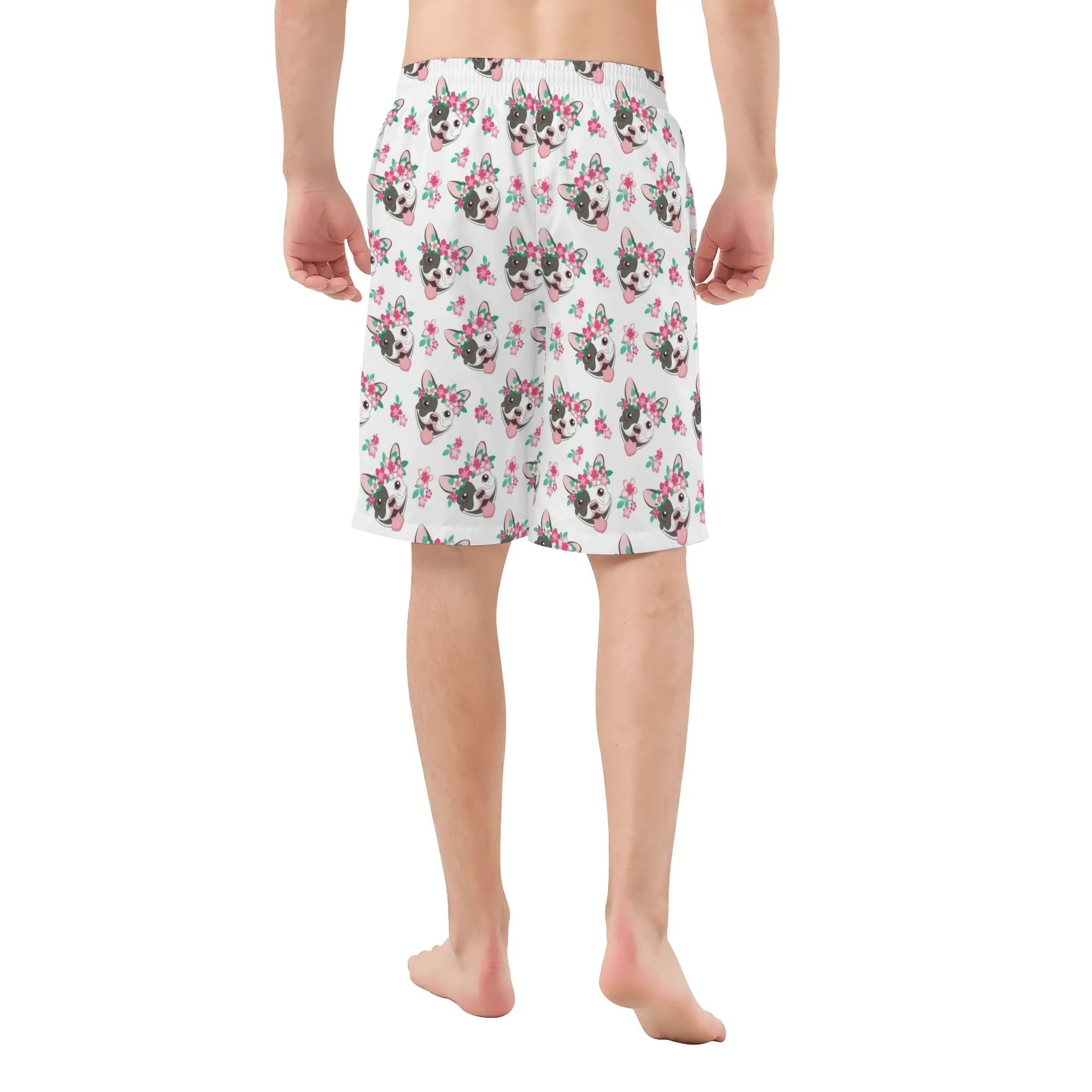 Frenchie All-Over Print Summer Shorts for Everyday Wear-fadou