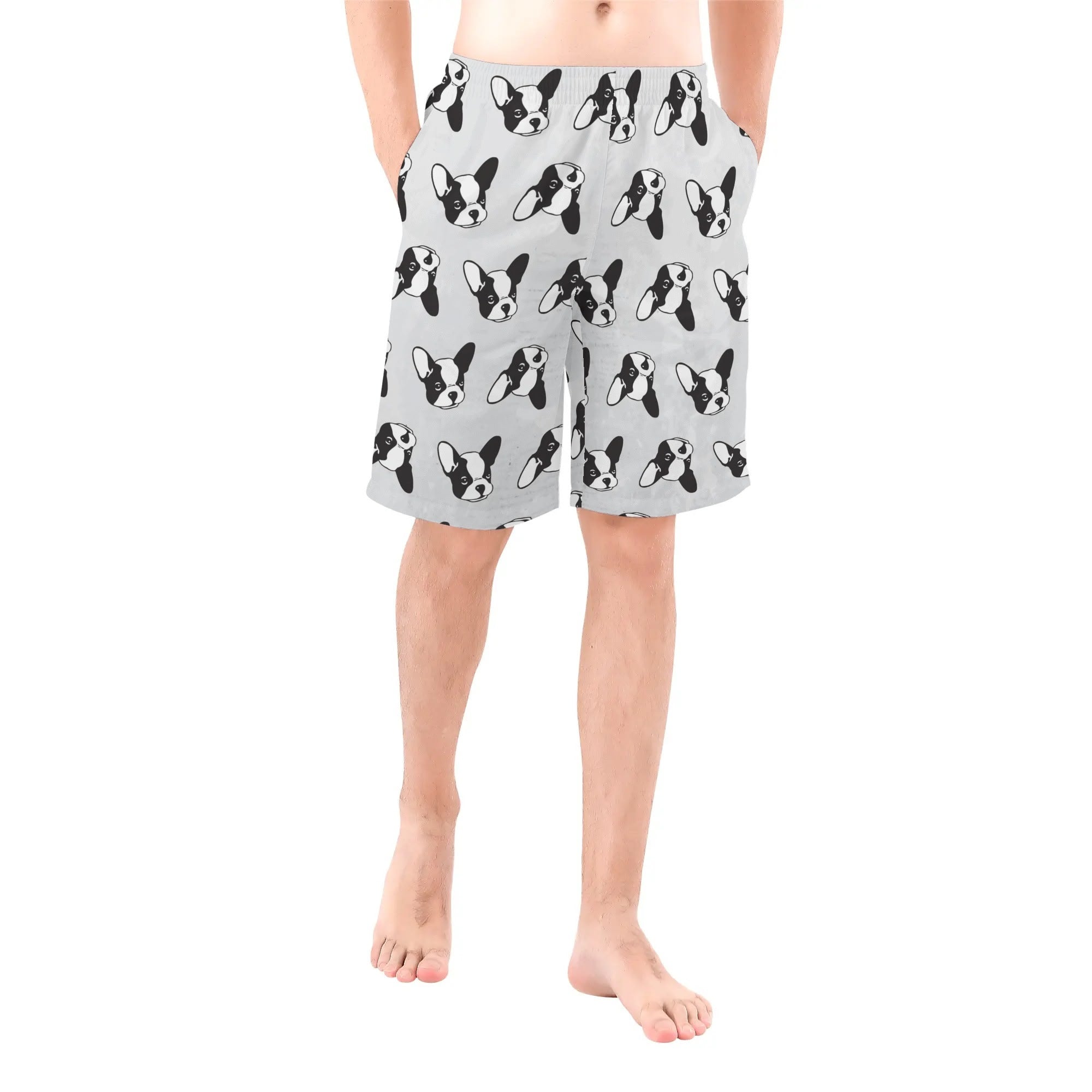 Frenchie All-Over Print Board Shorts for Frenchie Enthusiasts-fadou
