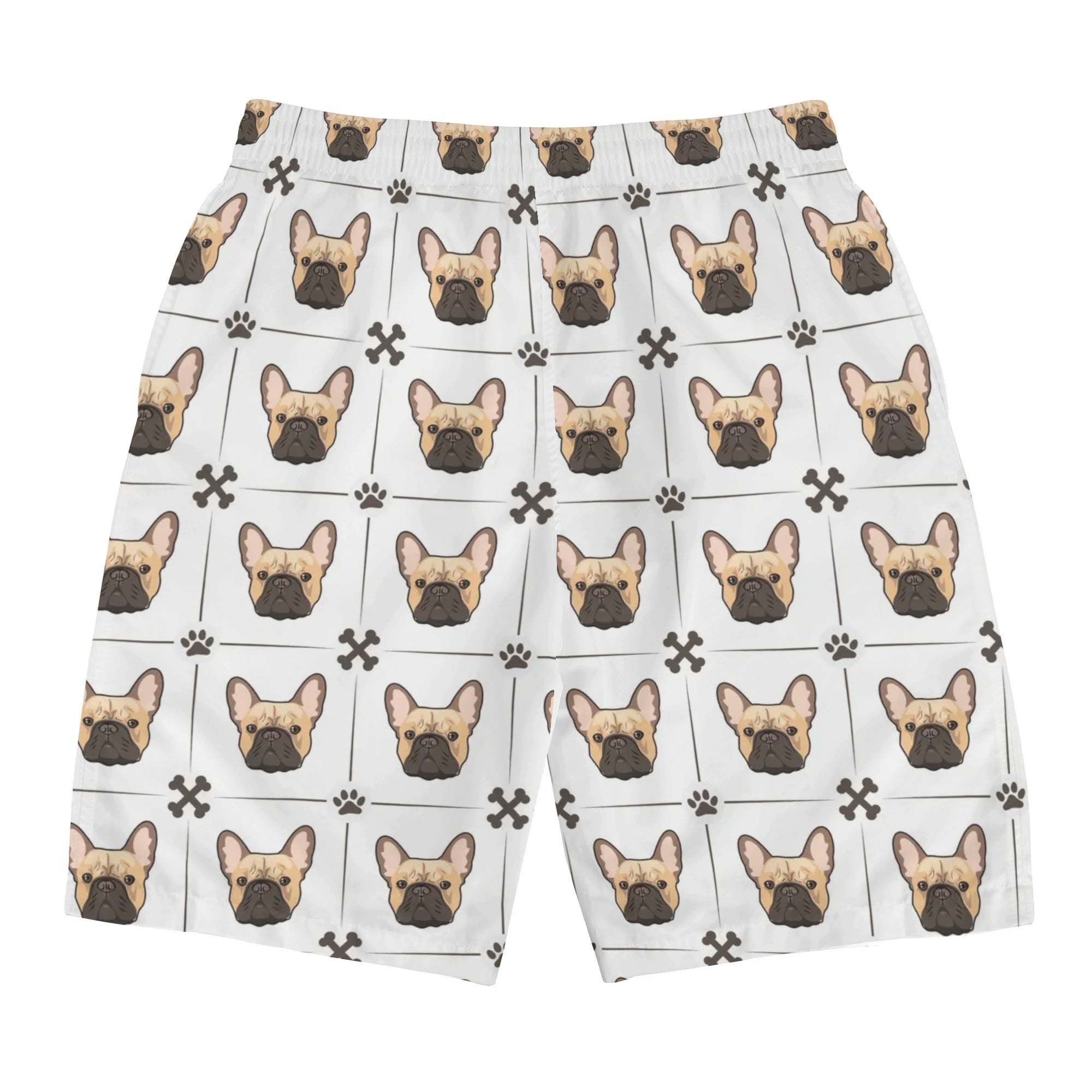 Frenchie All-Over Print Summer Shorts for Bulldog Owners-fadou