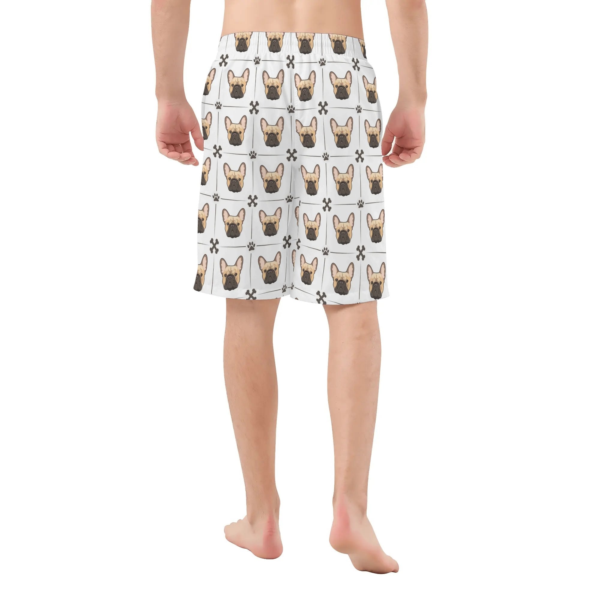 Frenchie All-Over Print Summer Shorts for Bulldog Owners-fadou