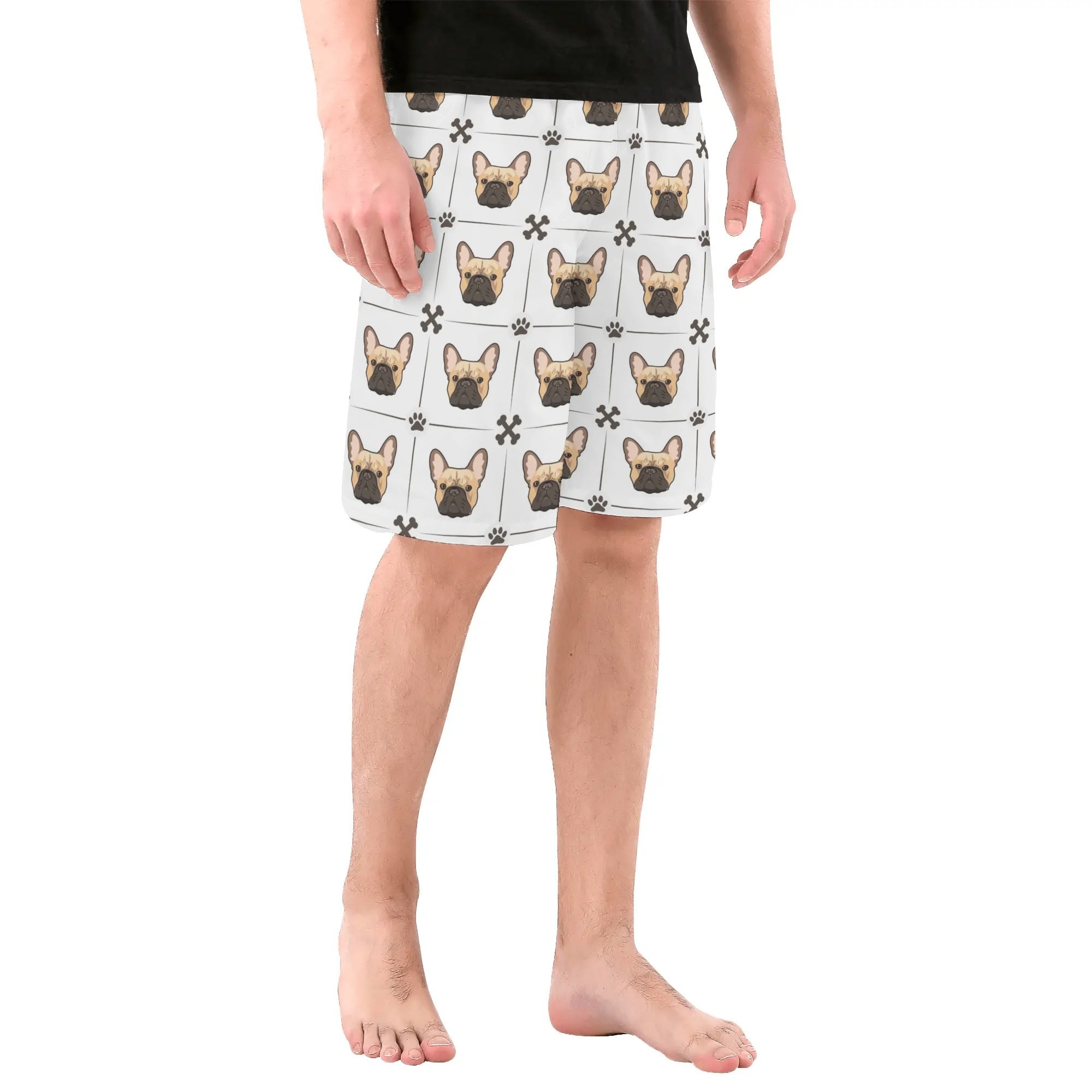 Frenchie All-Over Print Summer Shorts for Bulldog Owners-fadou