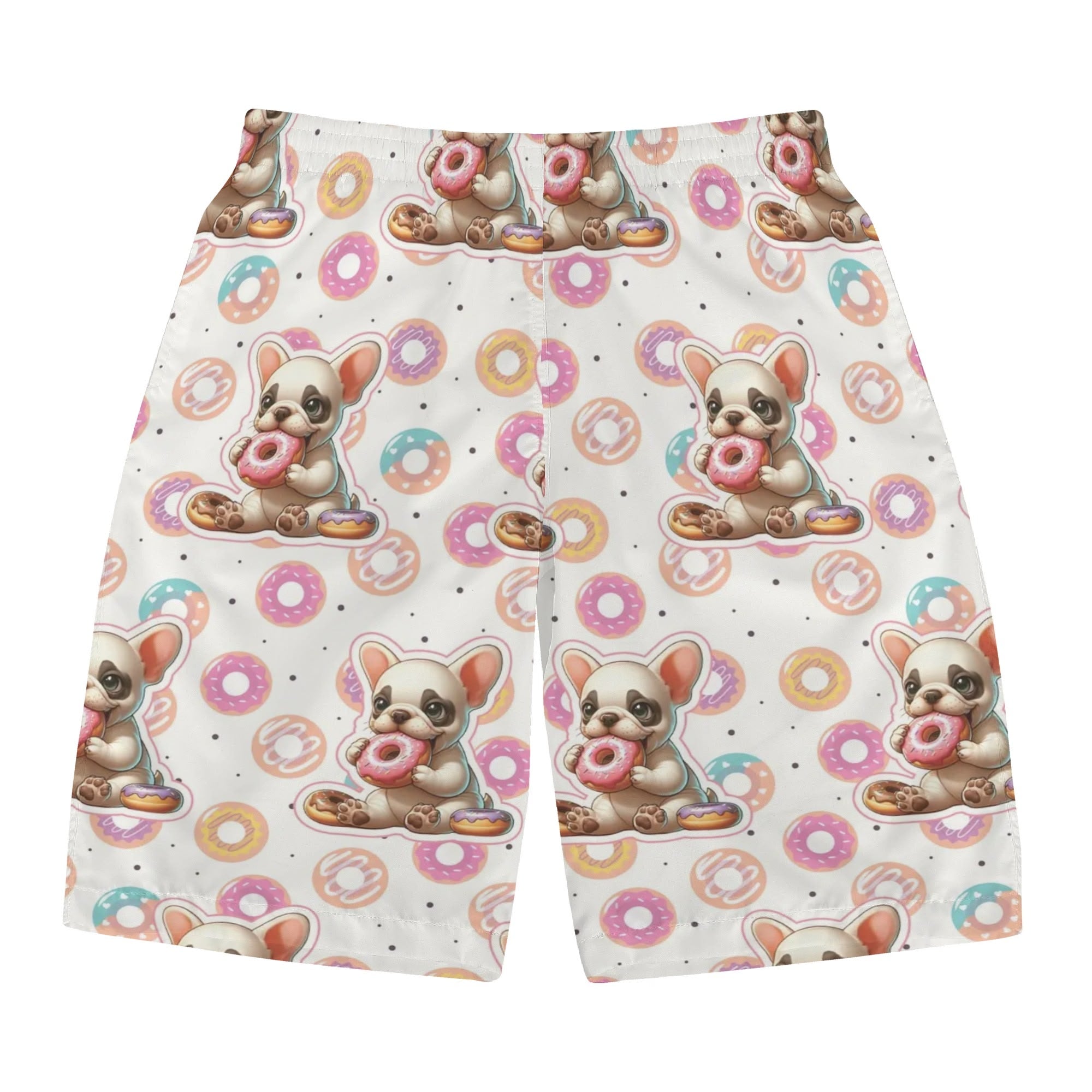 Frank All-Over Print Summer Shorts for Frenchie Enthusiasts-fadou