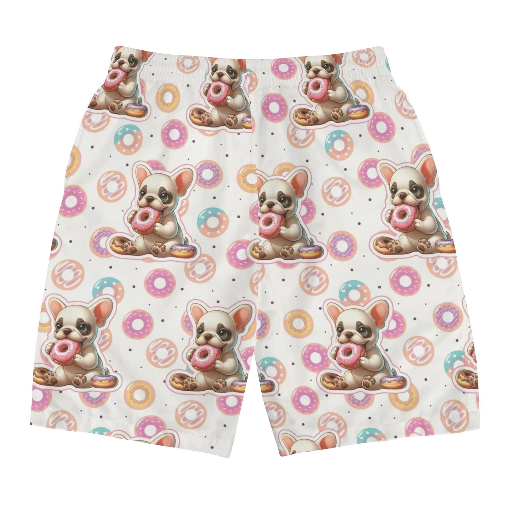 Frank All-Over Print Summer Shorts for Frenchie Enthusiasts-fadou