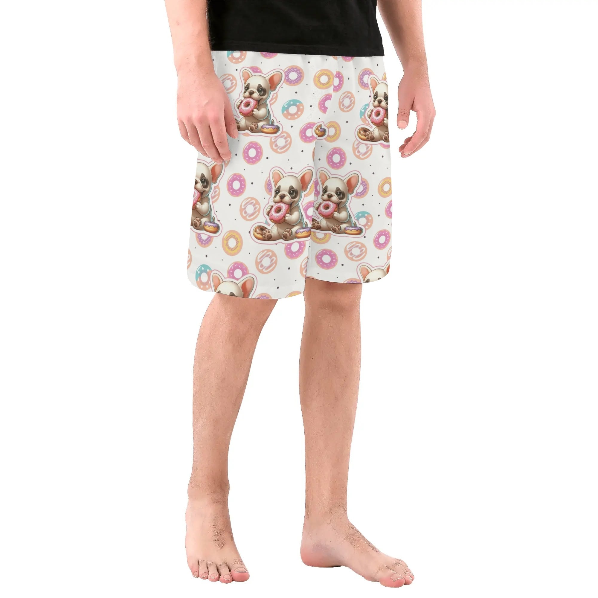 Frank All-Over Print Summer Shorts for Frenchie Enthusiasts-fadou