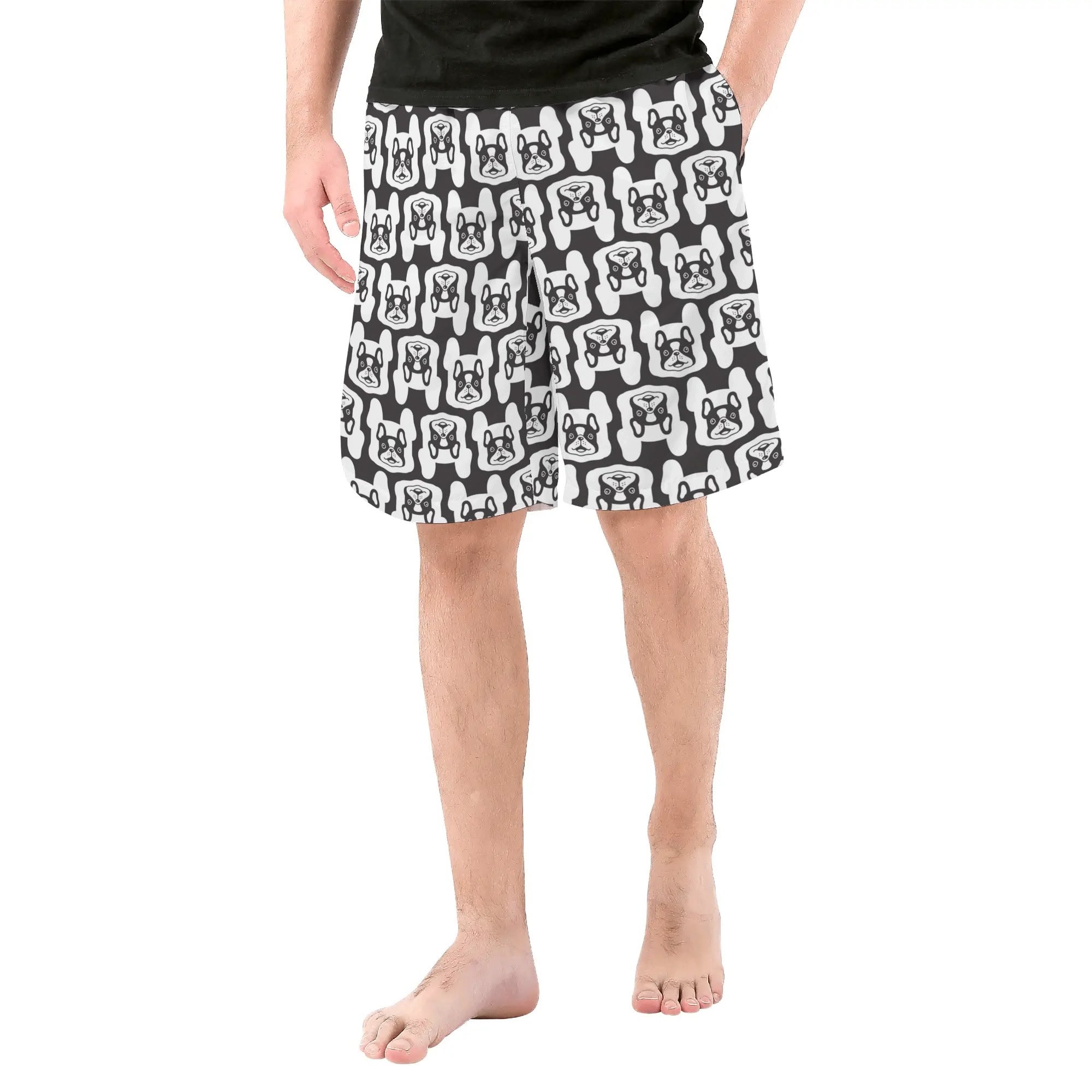 French Bulldog All-Over Print Beach Shorts for Bulldog Owners-fadou
