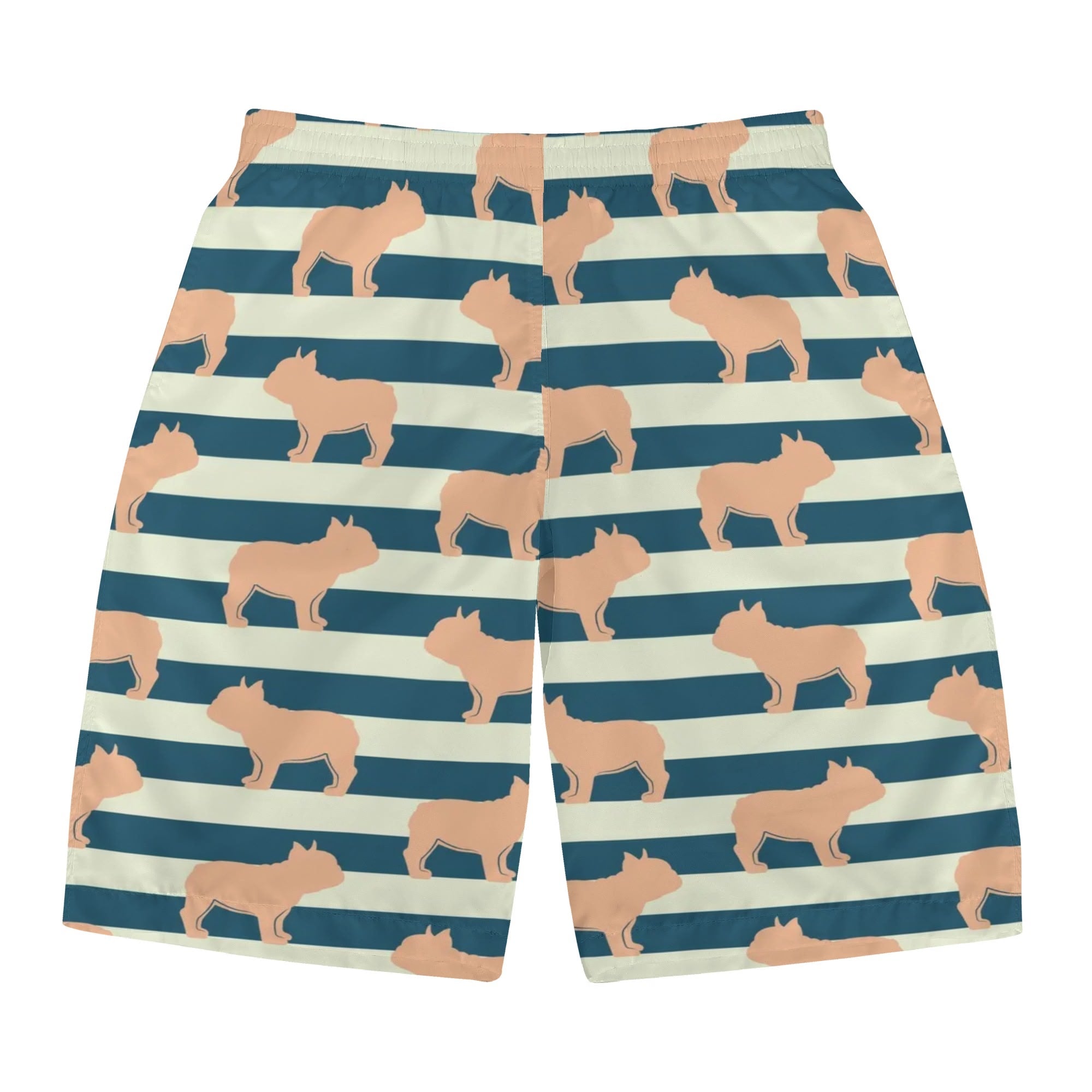 Frenchie All-Over Print Beach Shorts for Dog Moms & Dads-fadou