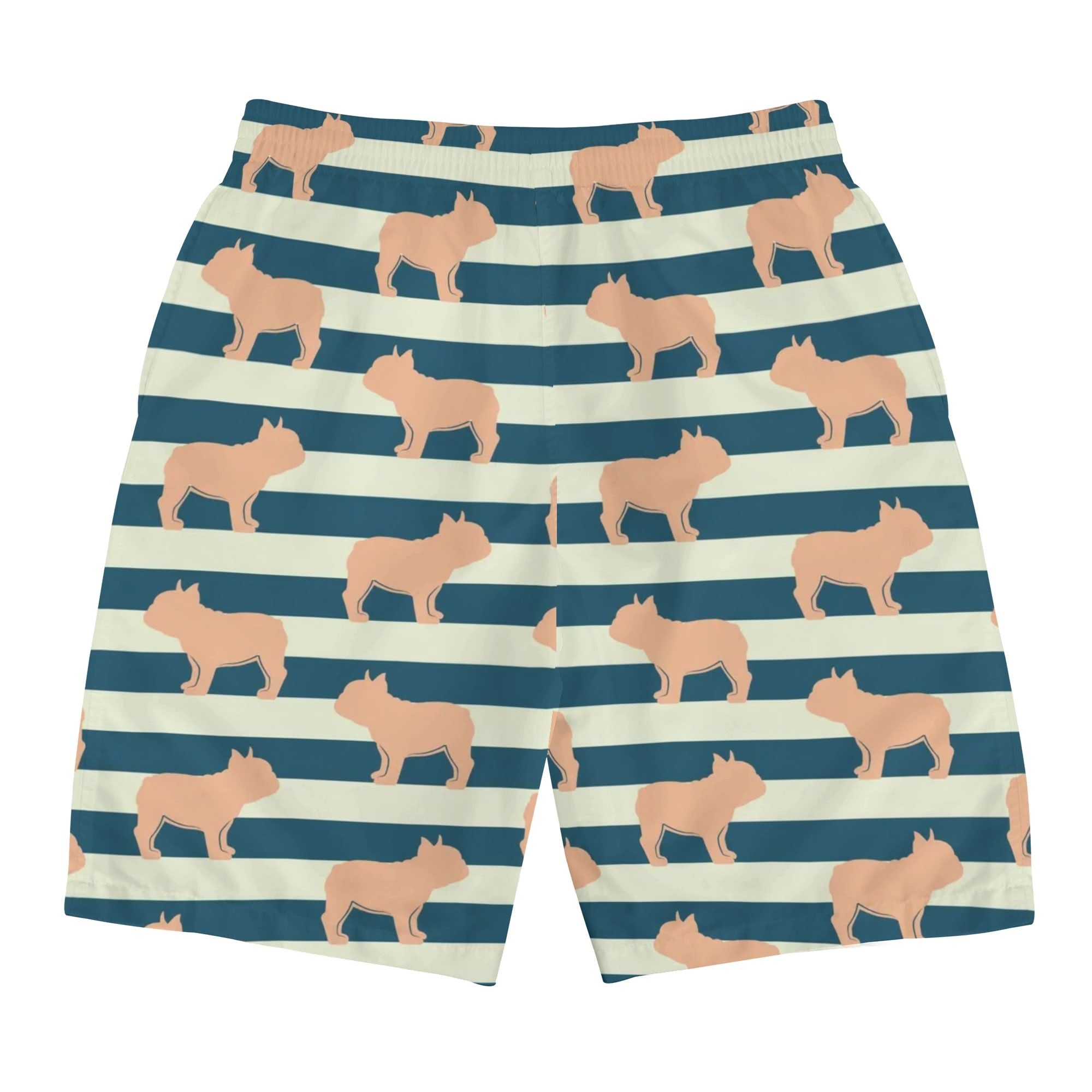 Frenchie All-Over Print Beach Shorts for Dog Moms & Dads-fadou
