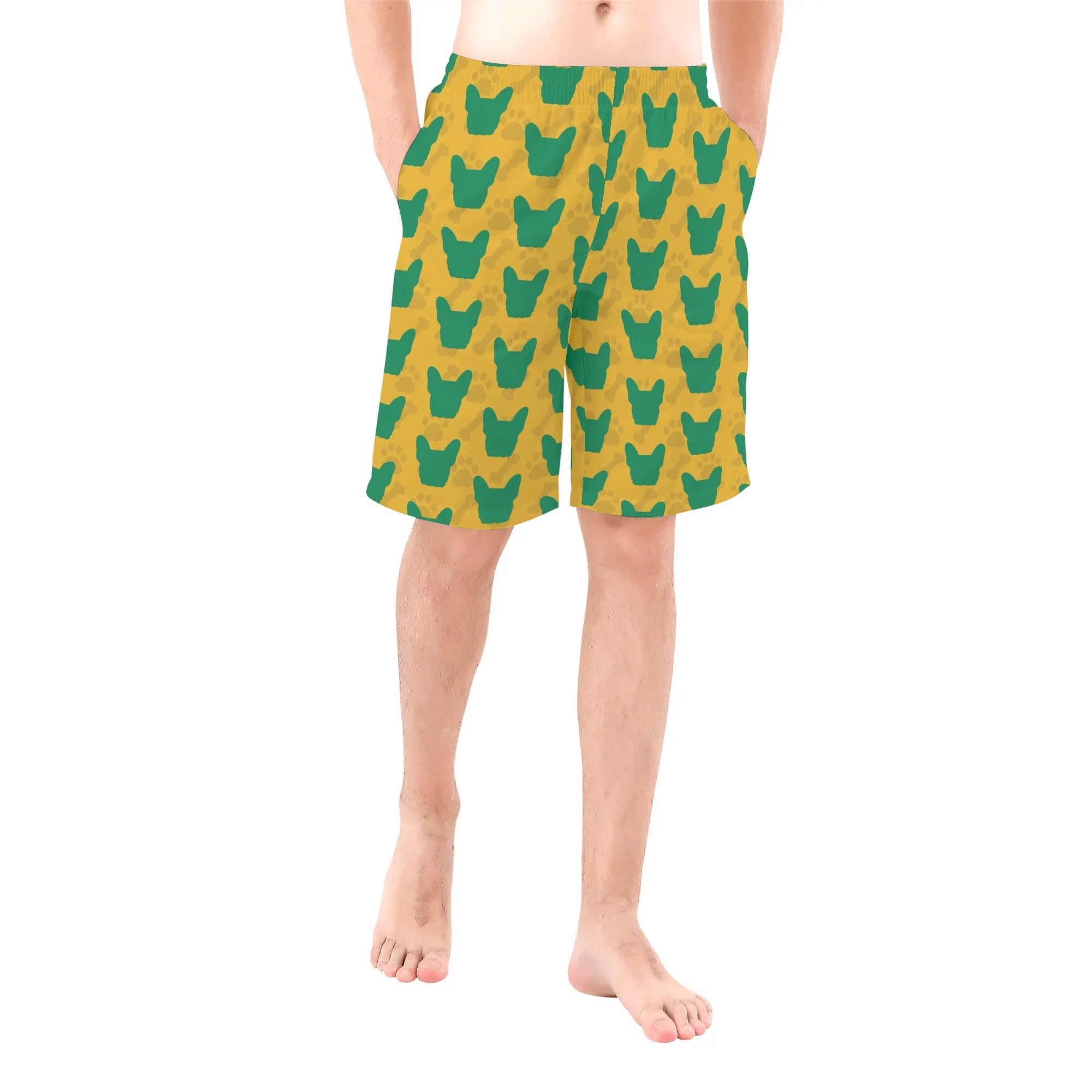 Georgia All-Over Print Board Shorts for Frenchie Enthusiasts-fadou