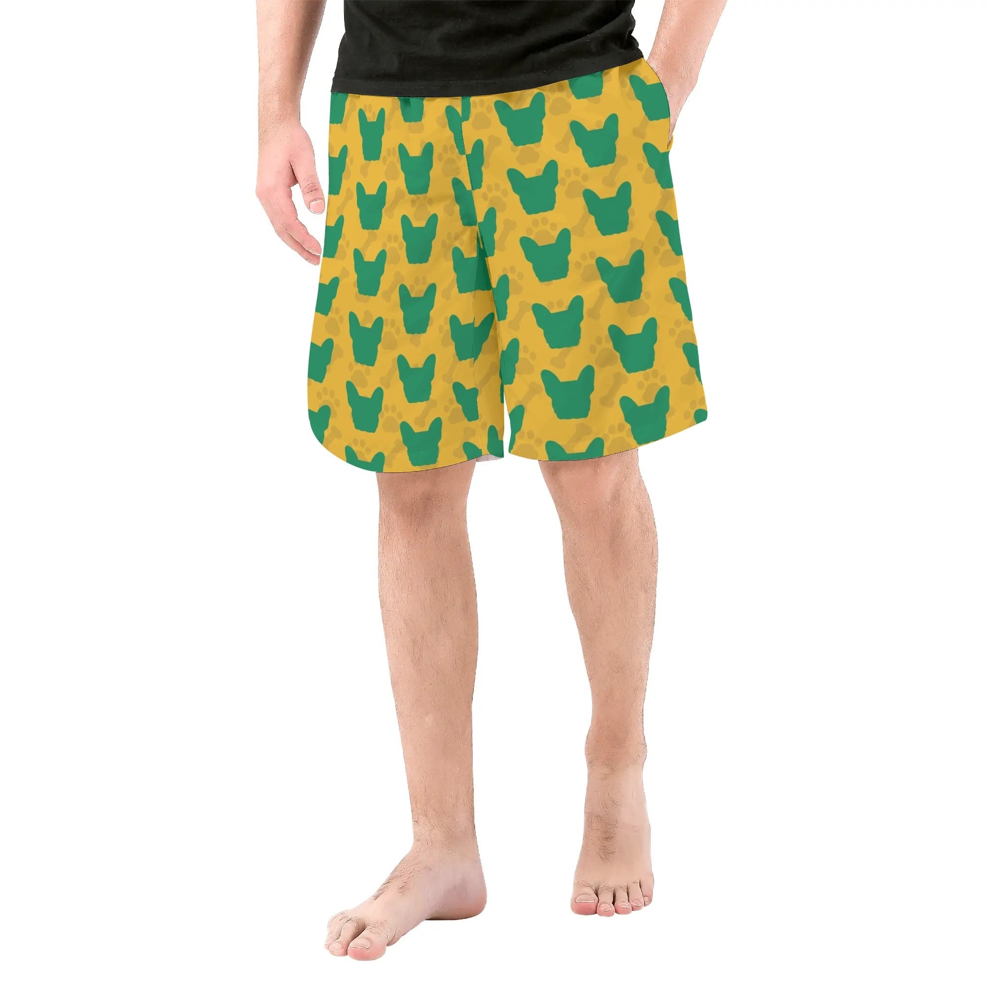 Georgia All-Over Print Board Shorts for Frenchie Enthusiasts-fadou