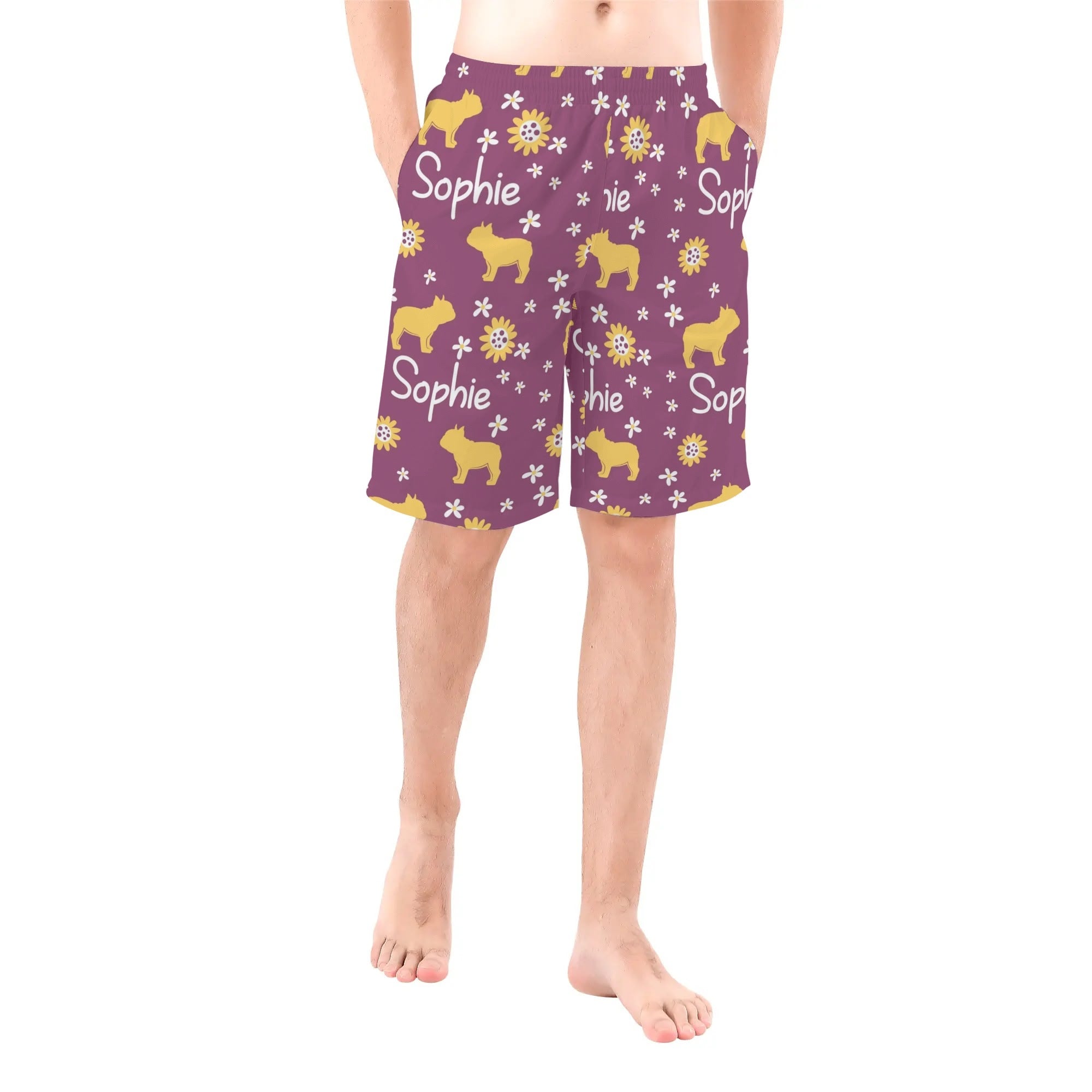 All-Over Print Custom Summer Shorts for Frenchie Enthusiasts-fadou