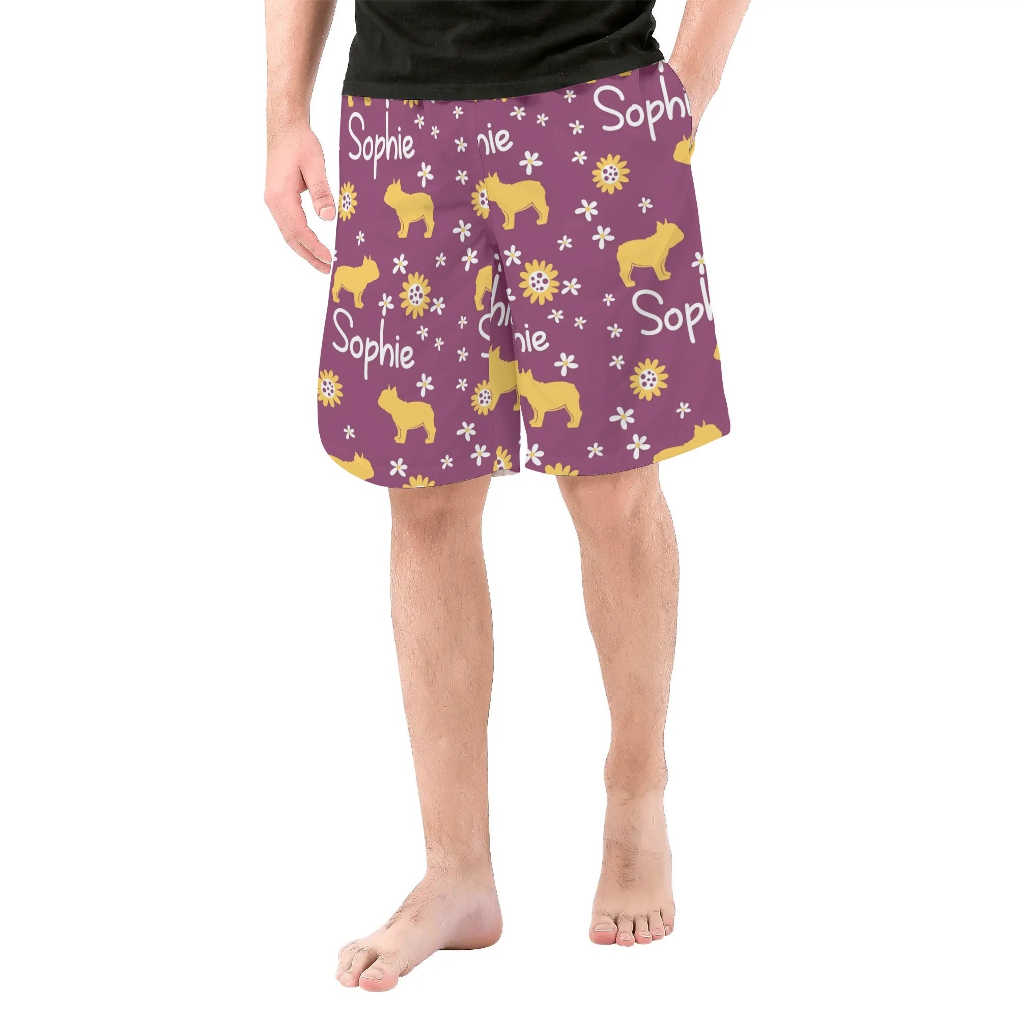 All-Over Print Custom Summer Shorts for Frenchie Enthusiasts-fadou