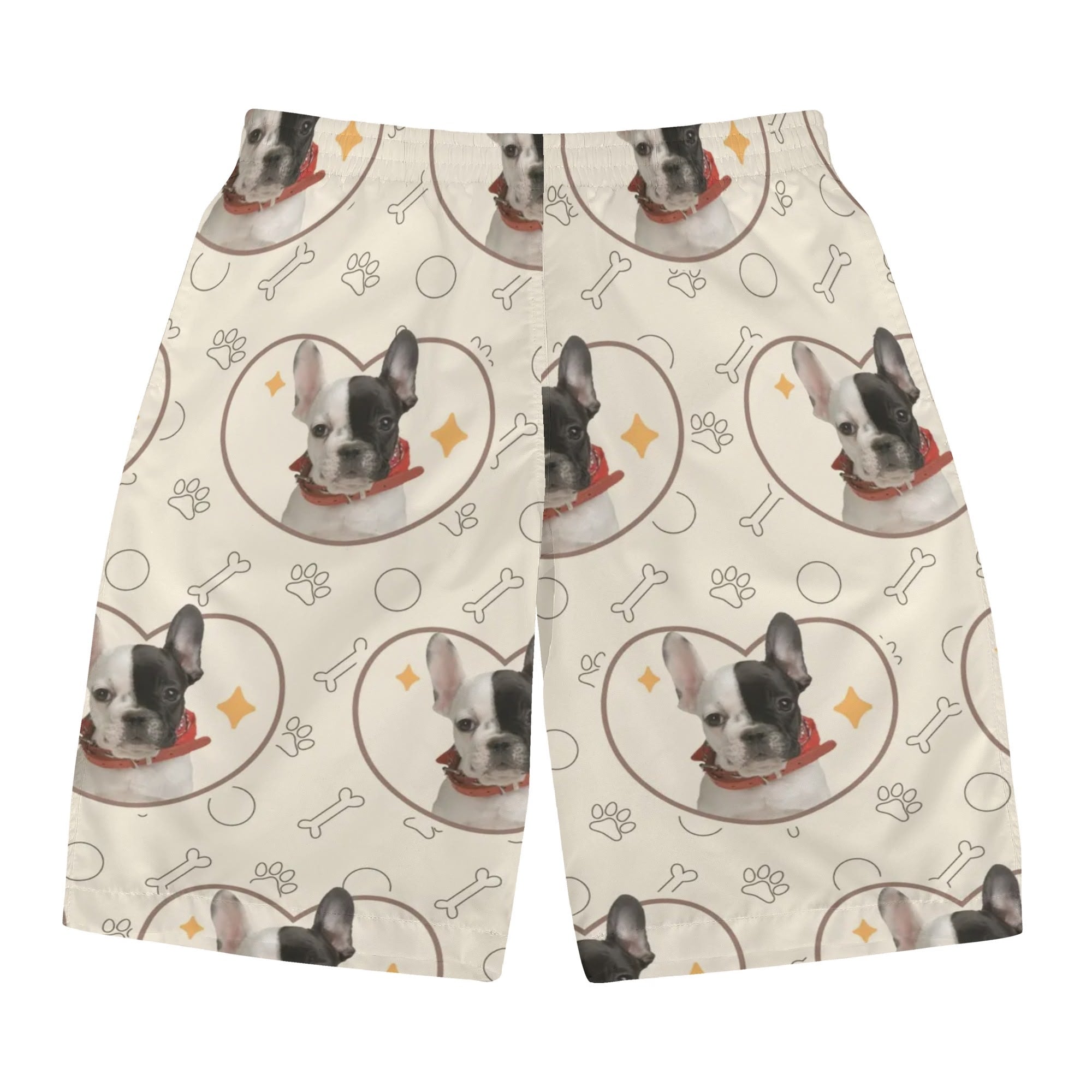 All-Over Print Custom Casual Shorts for Frenchie Enthusiasts-fadou